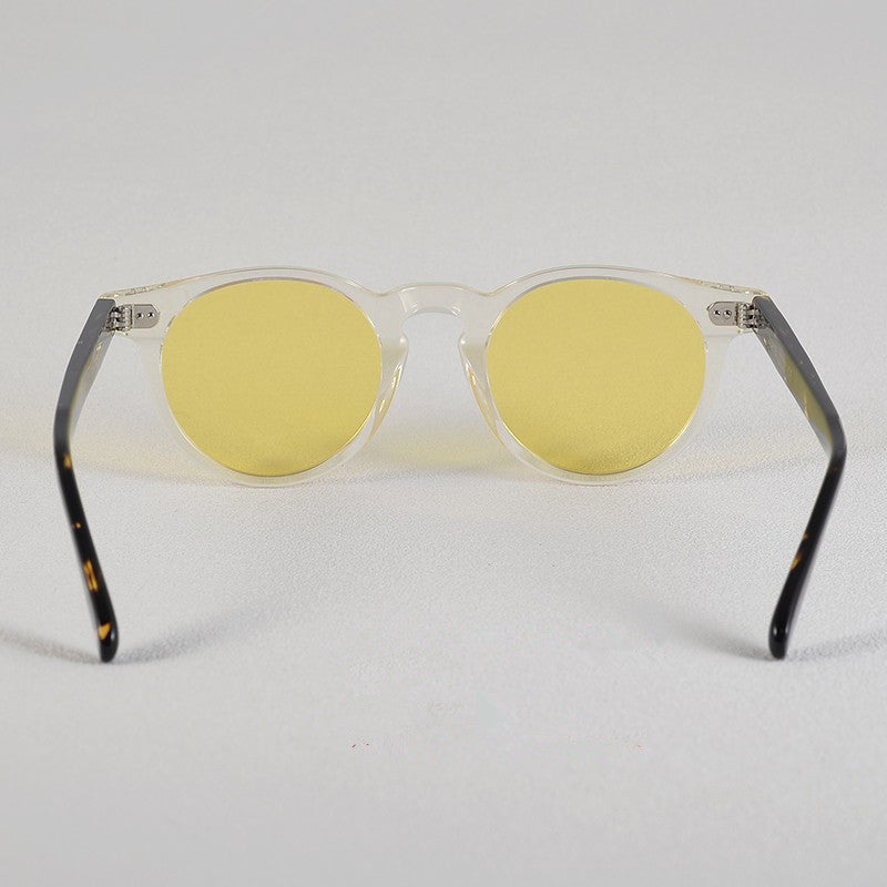 Young American Retro Handmade Glasses Oval Frame Plate