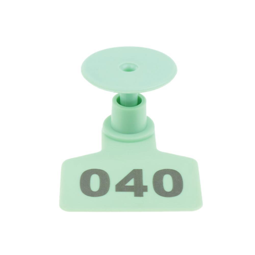 1-100 Cattle Number Ear Tags Set - Green Pig Sheep Goat Livestock Label-1