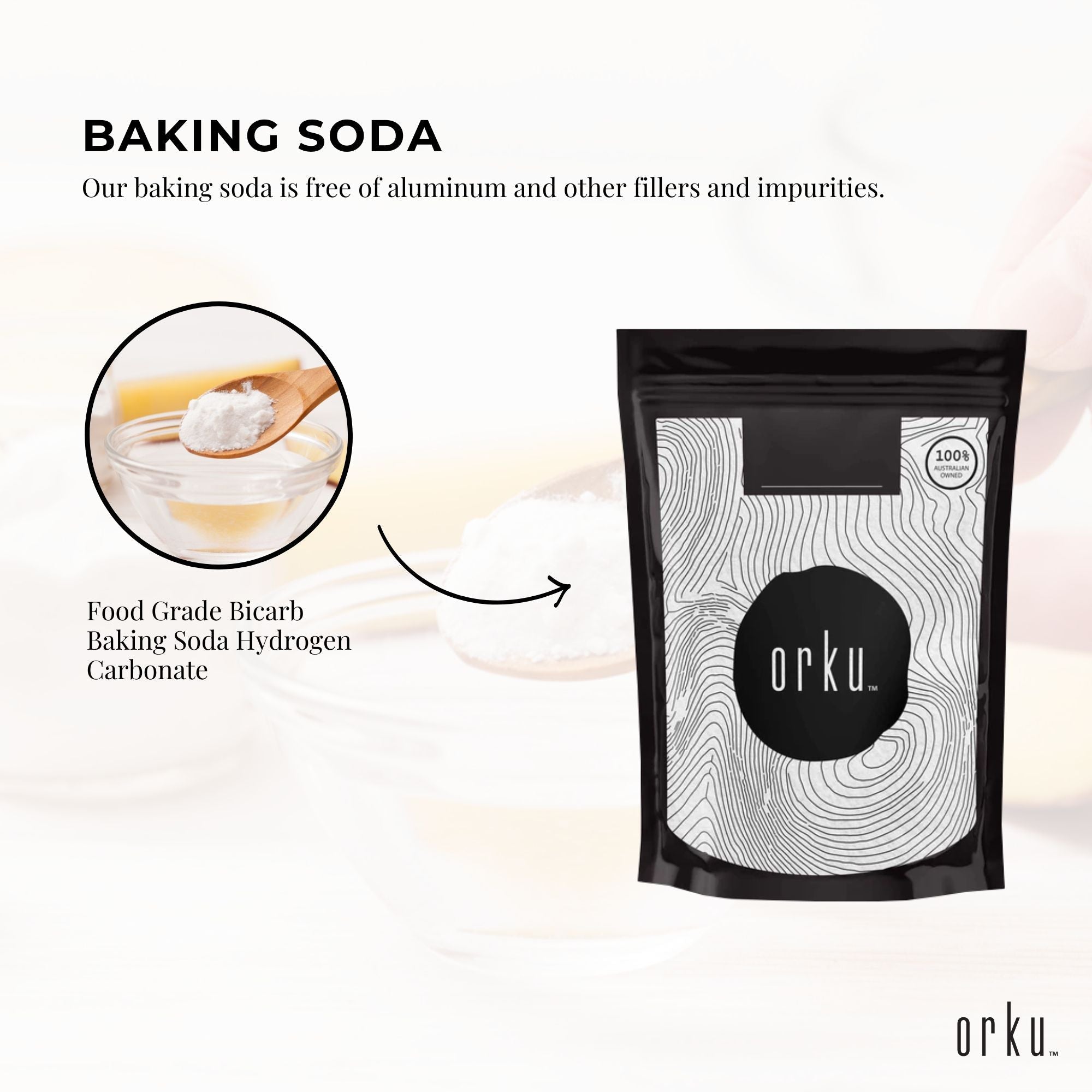 100g Sodium Bicarbonate - Food Grade Bicarb Baking Soda Hydrogen Carbonate-4
