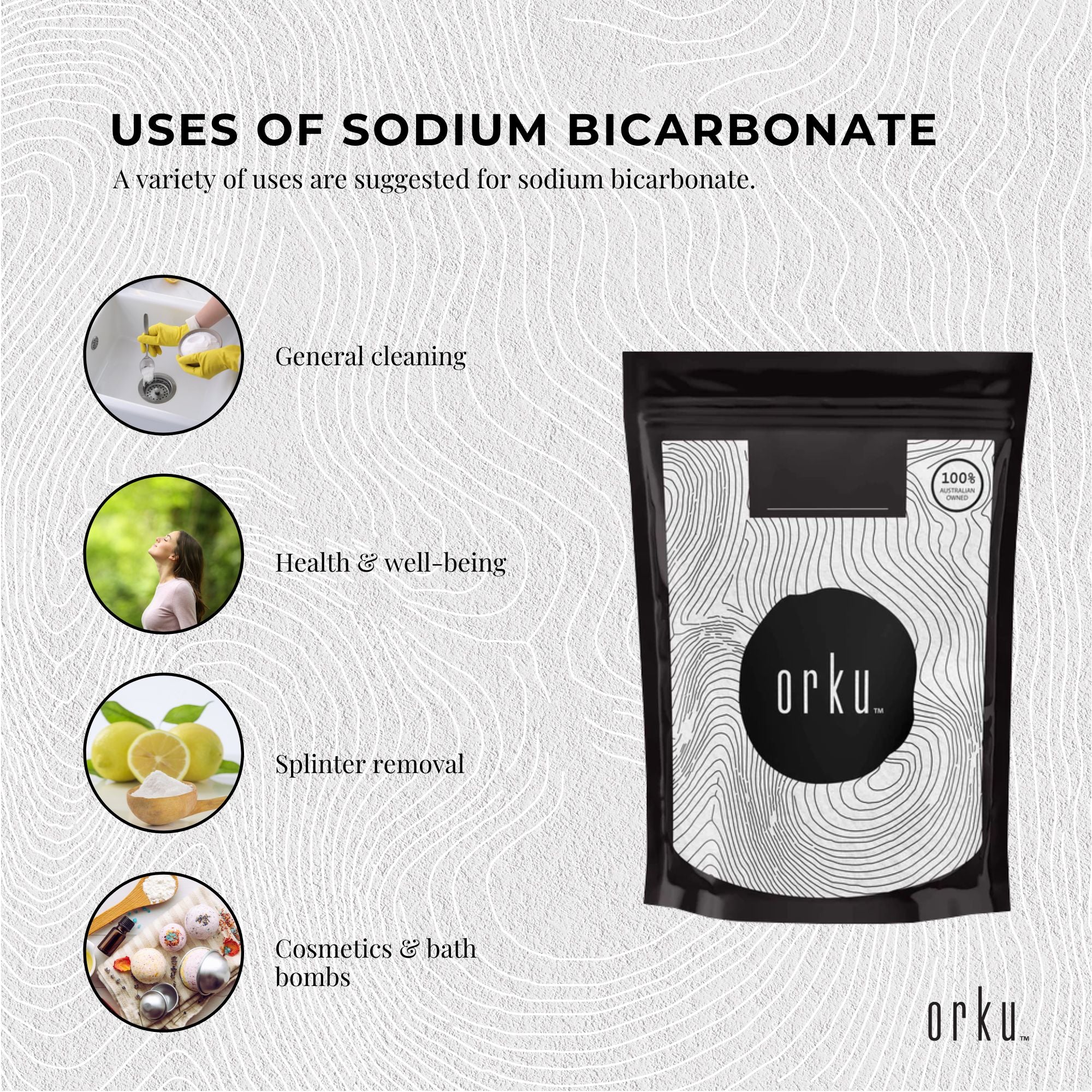 100g Sodium Bicarbonate - Food Grade Bicarb Baking Soda Hydrogen Carbonate-5