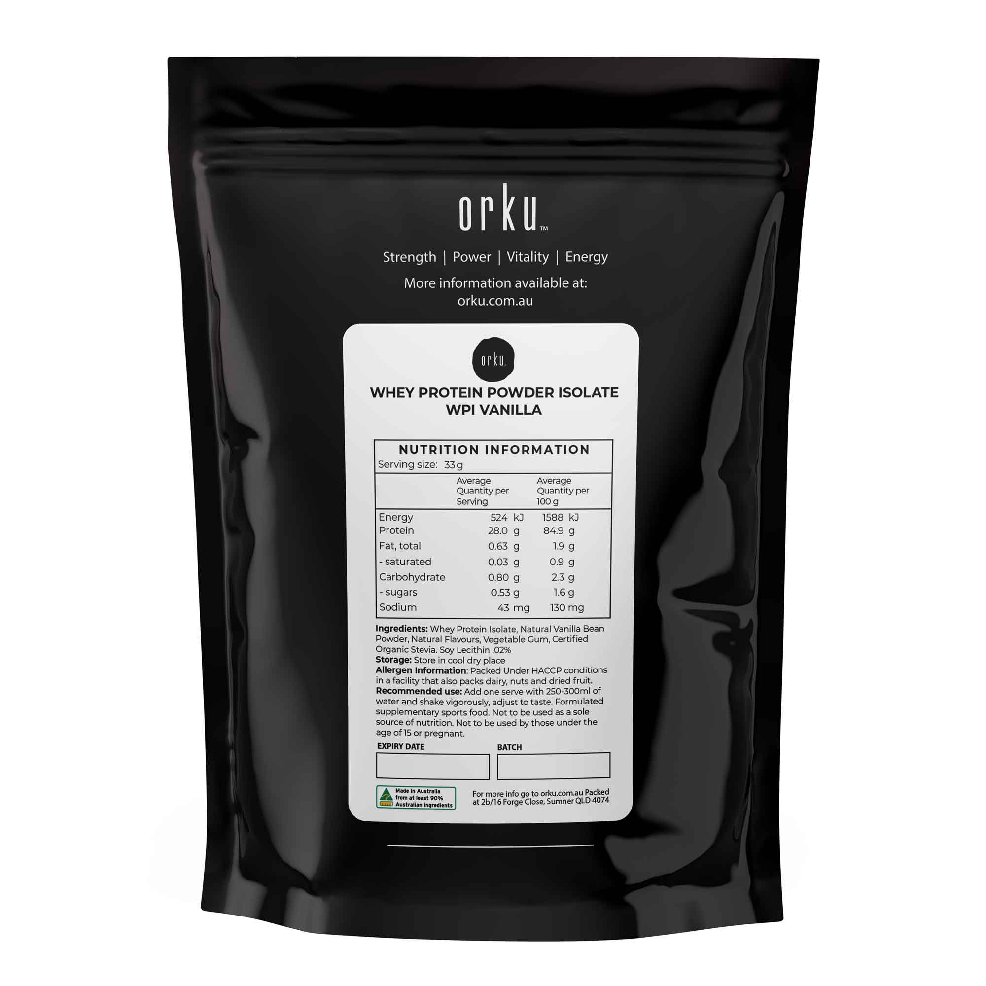 100g Whey Protein Powder Isolate - Vanilla Shake WPI Supplement-1