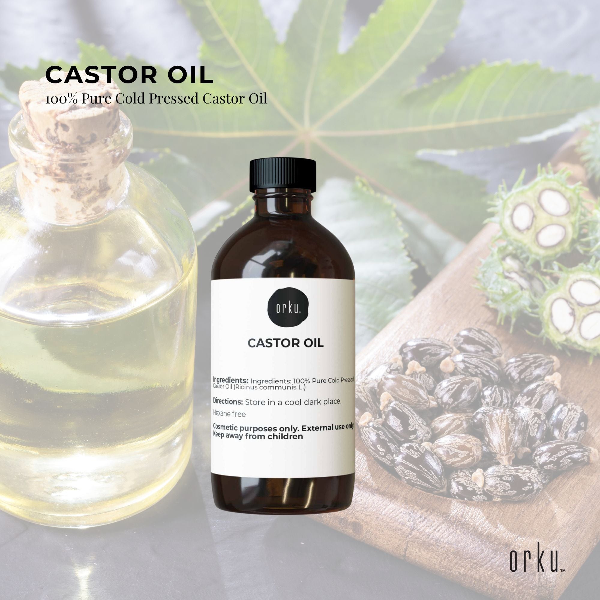 100ml Castor Oil - Hexane Free Cold Pressed Virgin Skin Hair Care-1