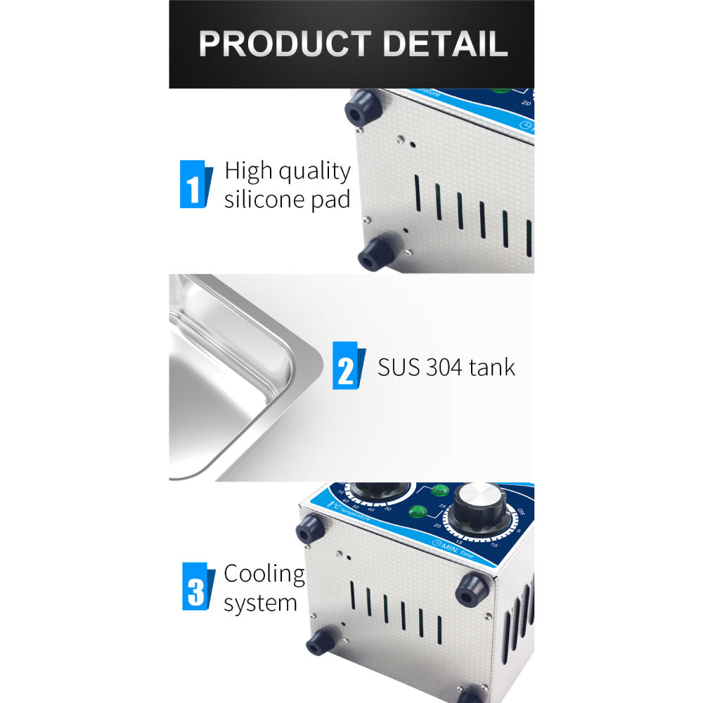 10L Digital Ultrasonic Cleaner Jewelry Ultra Sonic Bath Degas Parts Cleaning-12