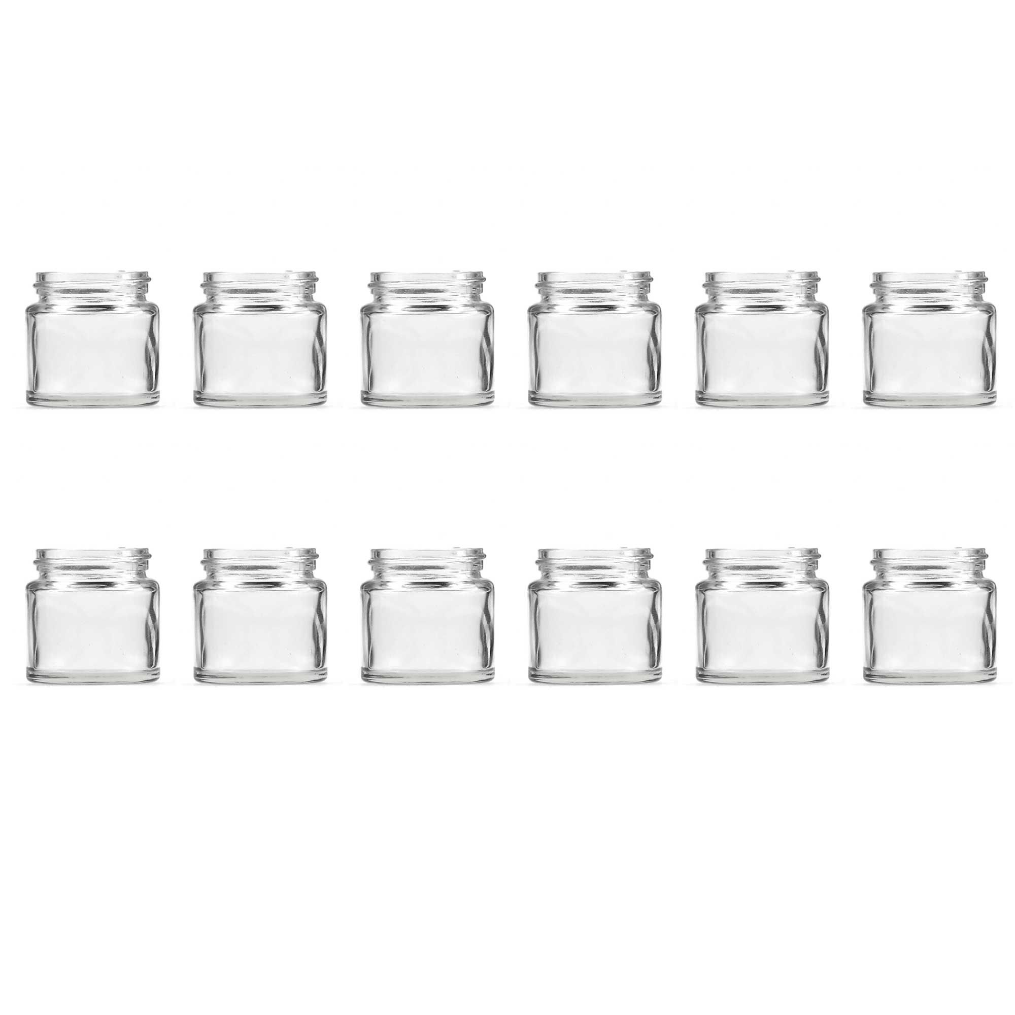 10x 300ml Flint Glass Jars + Twist Lids - Round Food Cosmetic Packing Containers-3
