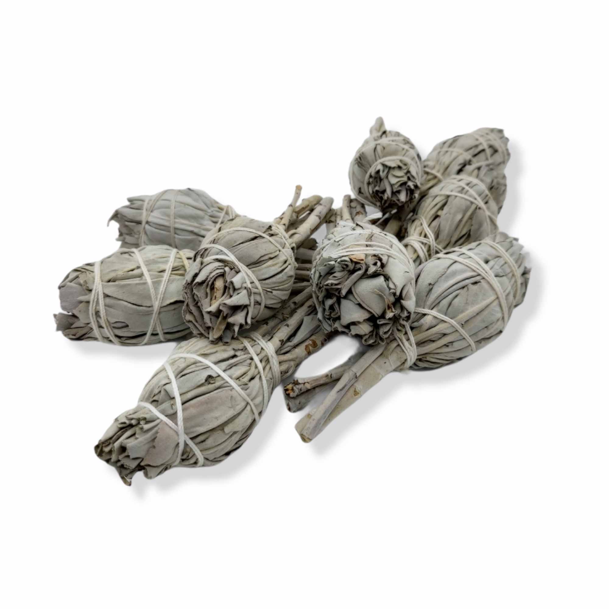 10x Californian White Sage Smudge Sticks - Mini 10-12cm Incense Cleansing Wand-3