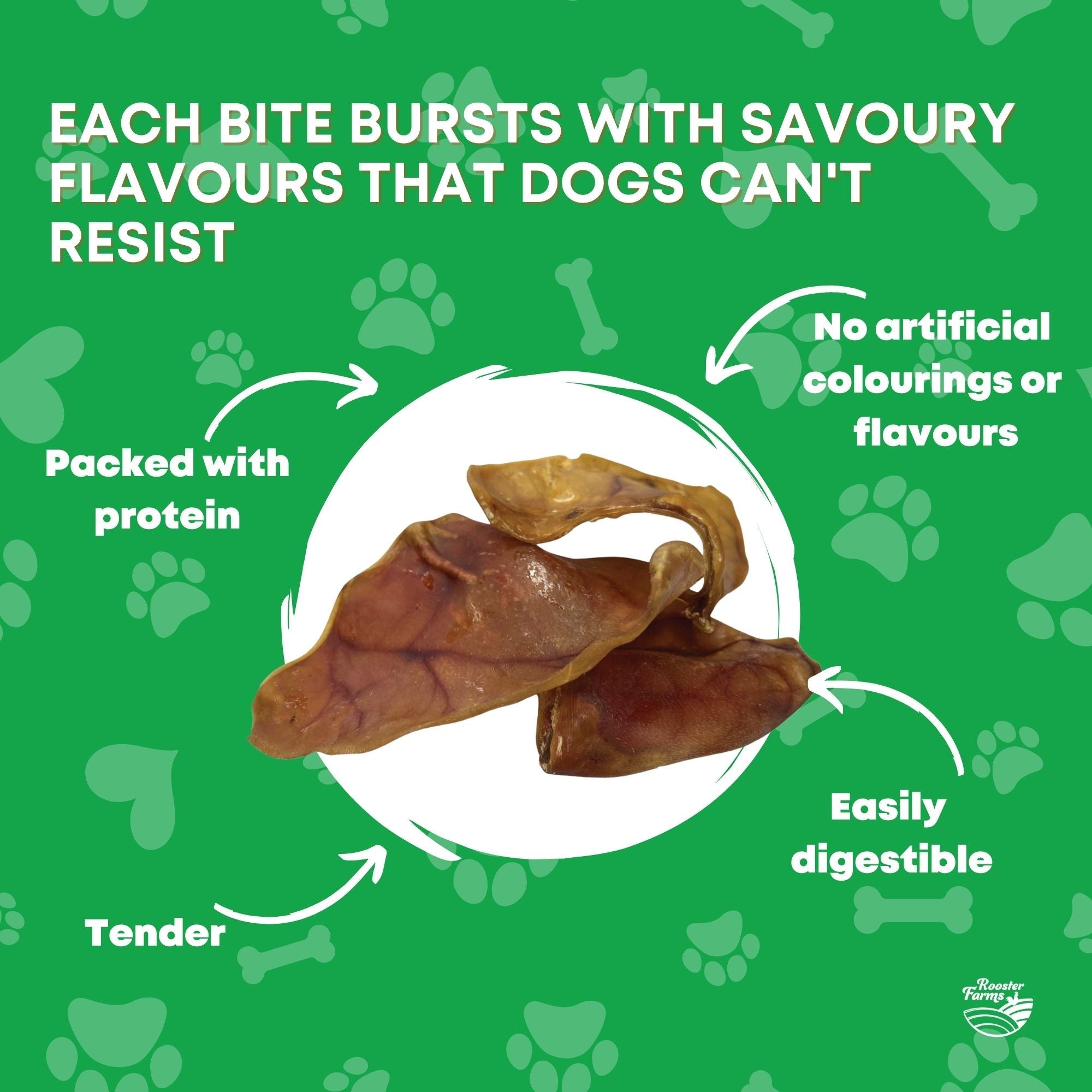10x Dog Treat Large Pig Ears Whole - Dehydrated Australian Healthy Puppy Chew-5