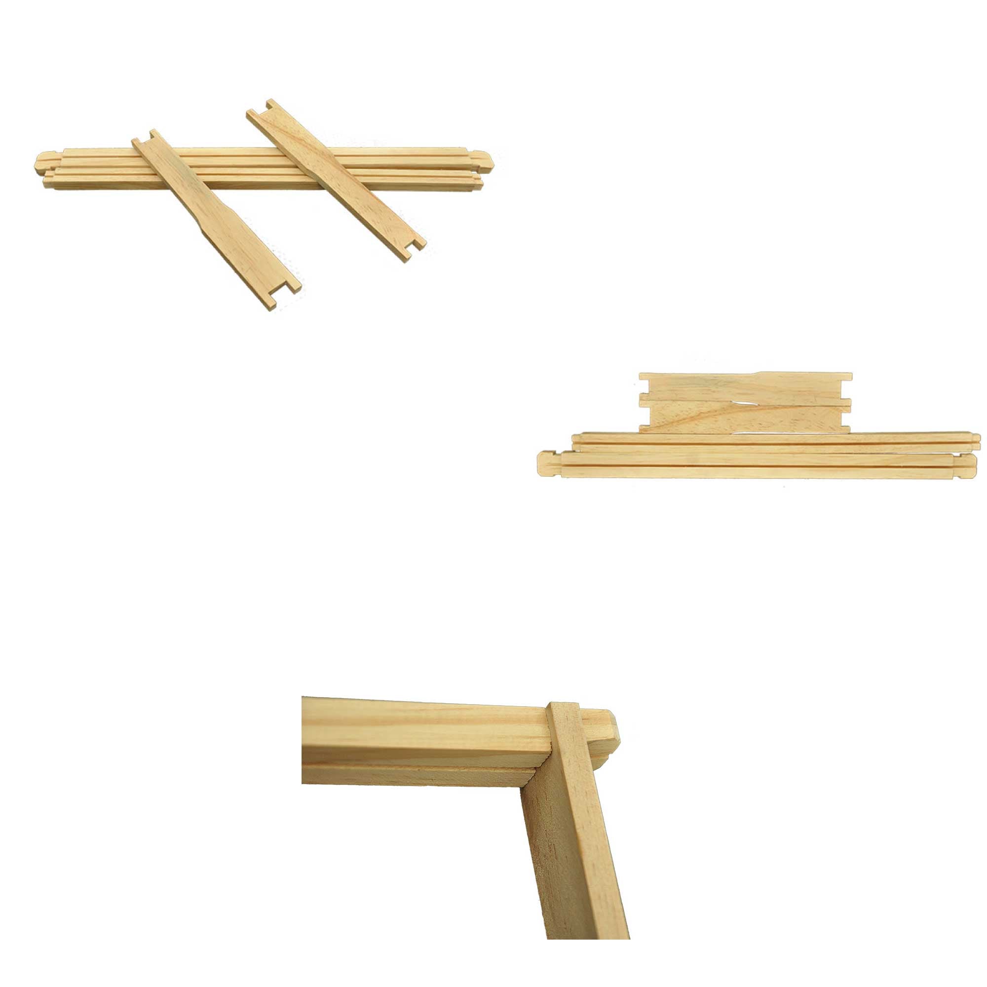 10x Wood Frames Plastic Foundations Unassembled Deep Hive Brood Frame Beekeeping-8
