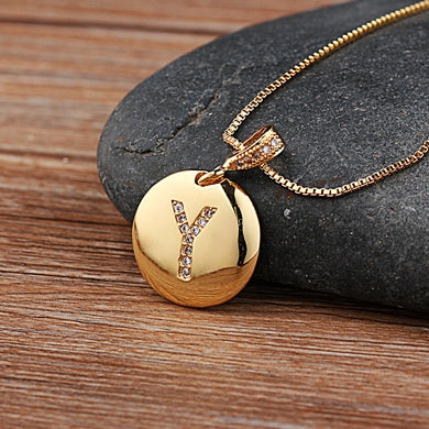 Necklace Glossy Diamonds 26 English Letters