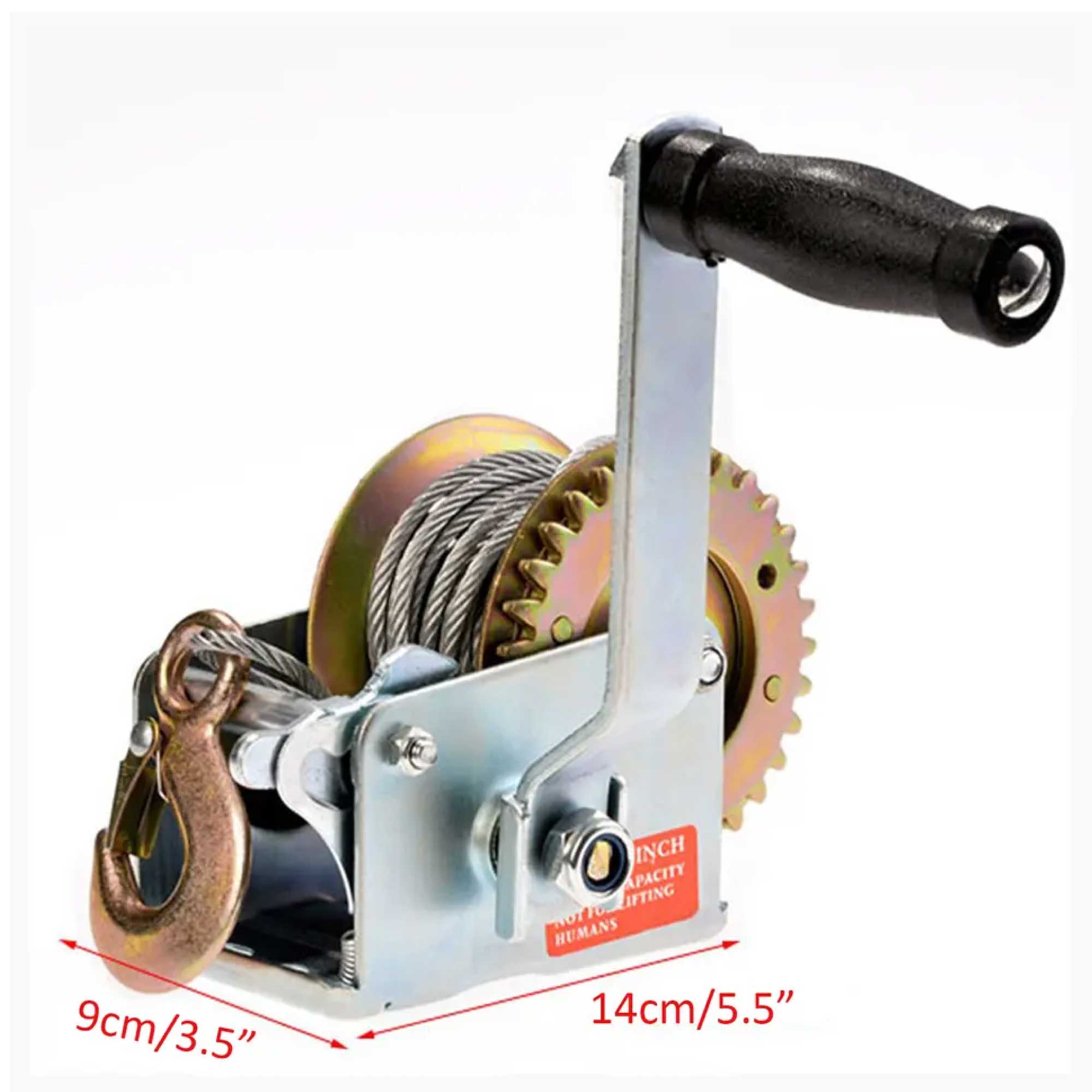1200lb Manual Hand Winch Steel Wire - Boat Jet Ski Marine Trailer Crank 500KG-4