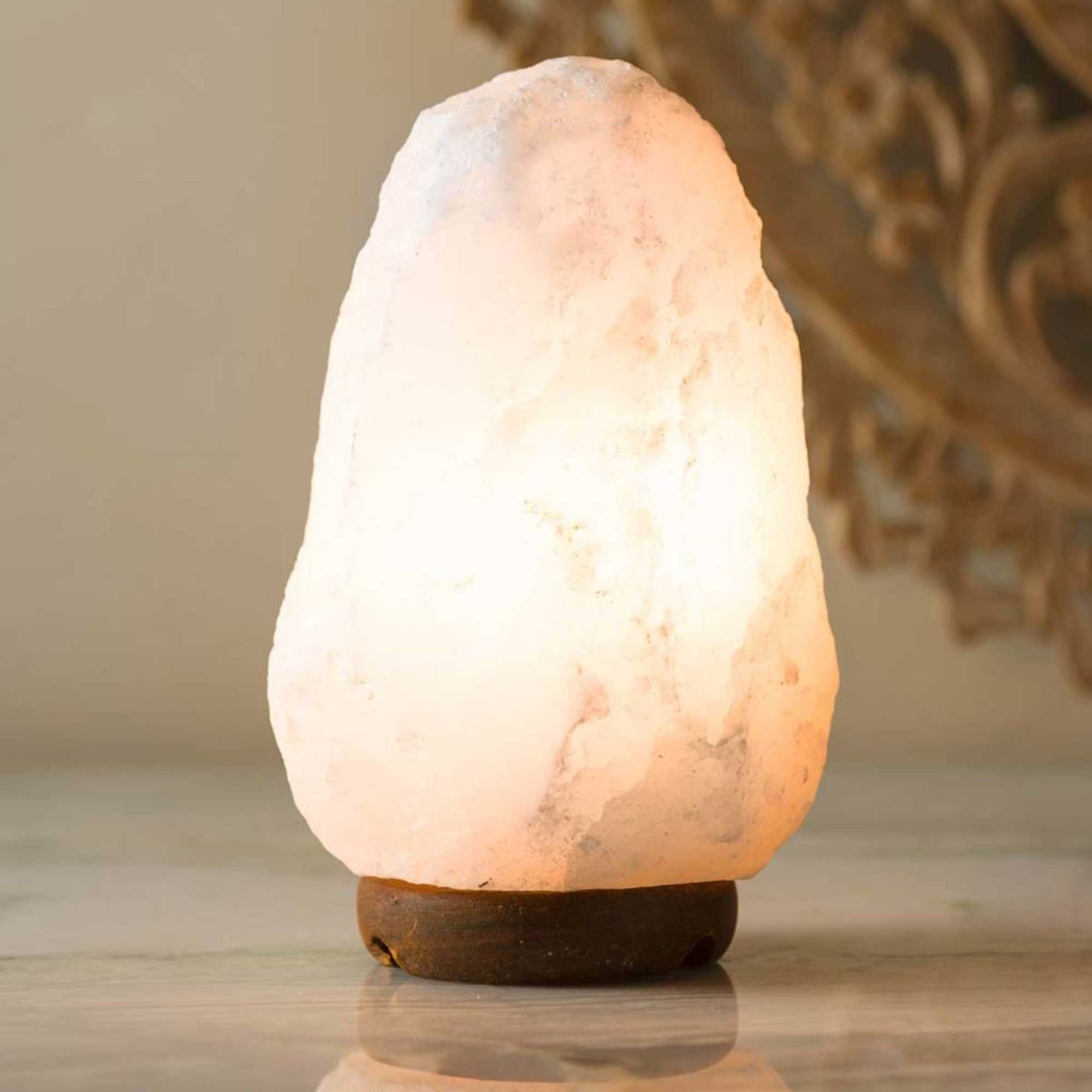 12V 12W 1-2Kg Himalayan White Salt Lamp Crystal Rock Natural Shape Unique Lamps-5