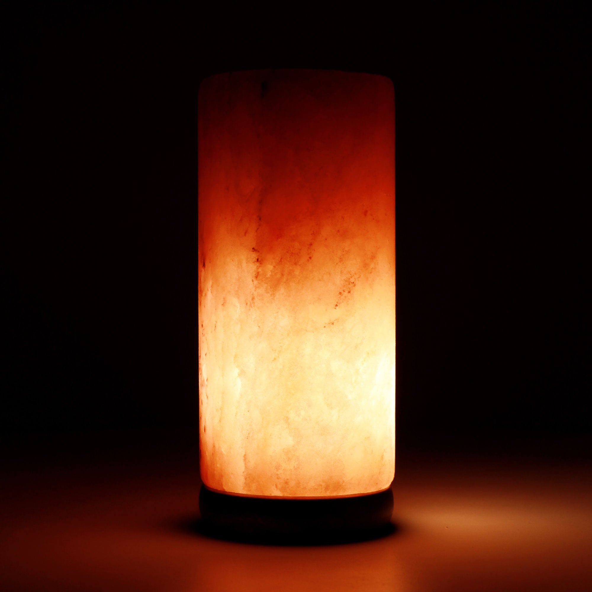 12V 12W Cylinder Himalayan Pink Salt Lamp Carved Rock Crystal Light Bulb On/Off-4