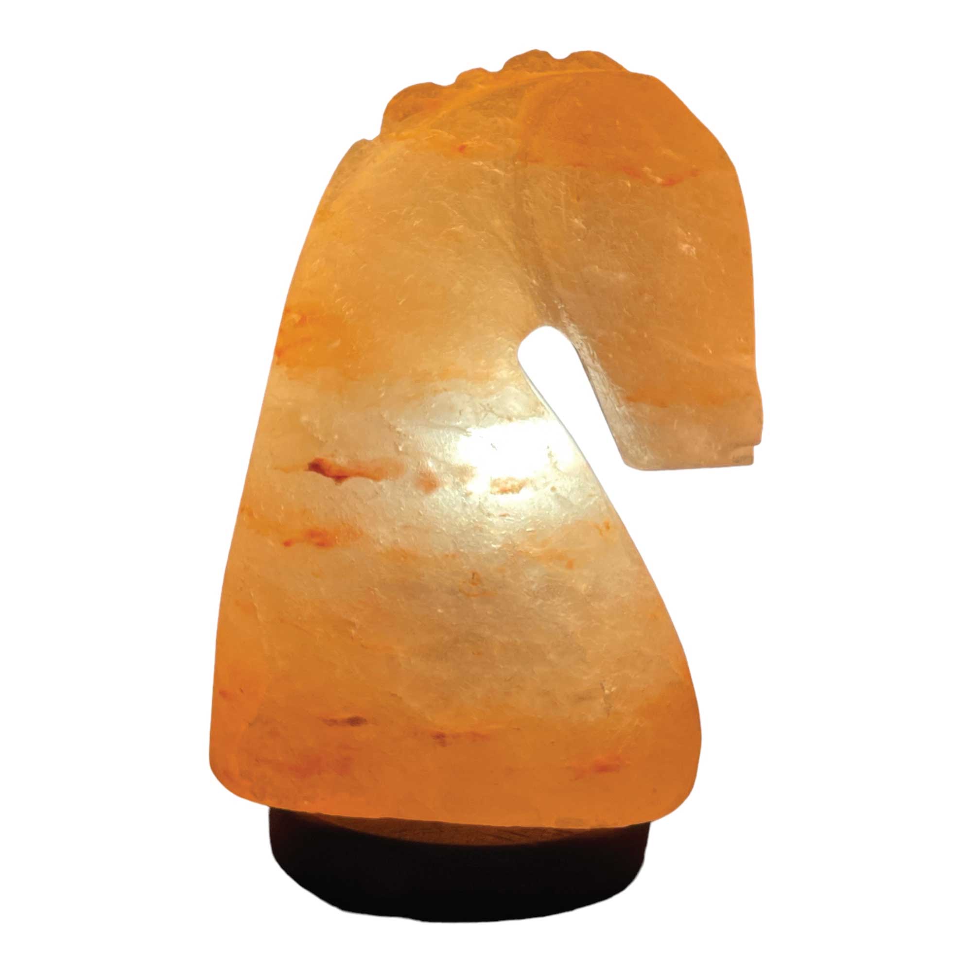 12V 12W Horse Himalayan Pink Salt Lamp Carved Knight Rock Crystal Light Bulb On/Off-2