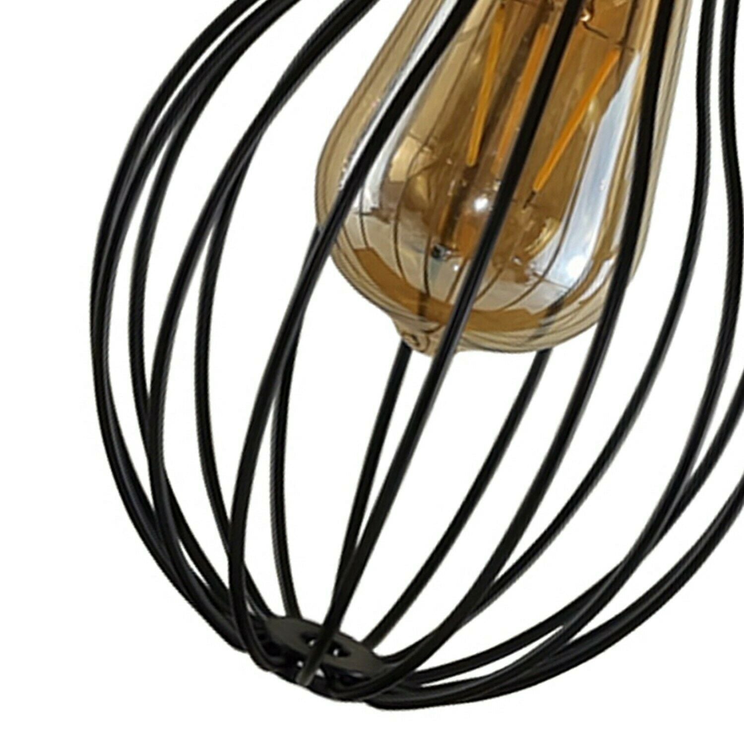 Industrial Vintage Retro Pipe Sconces Wall Light dome black Cage