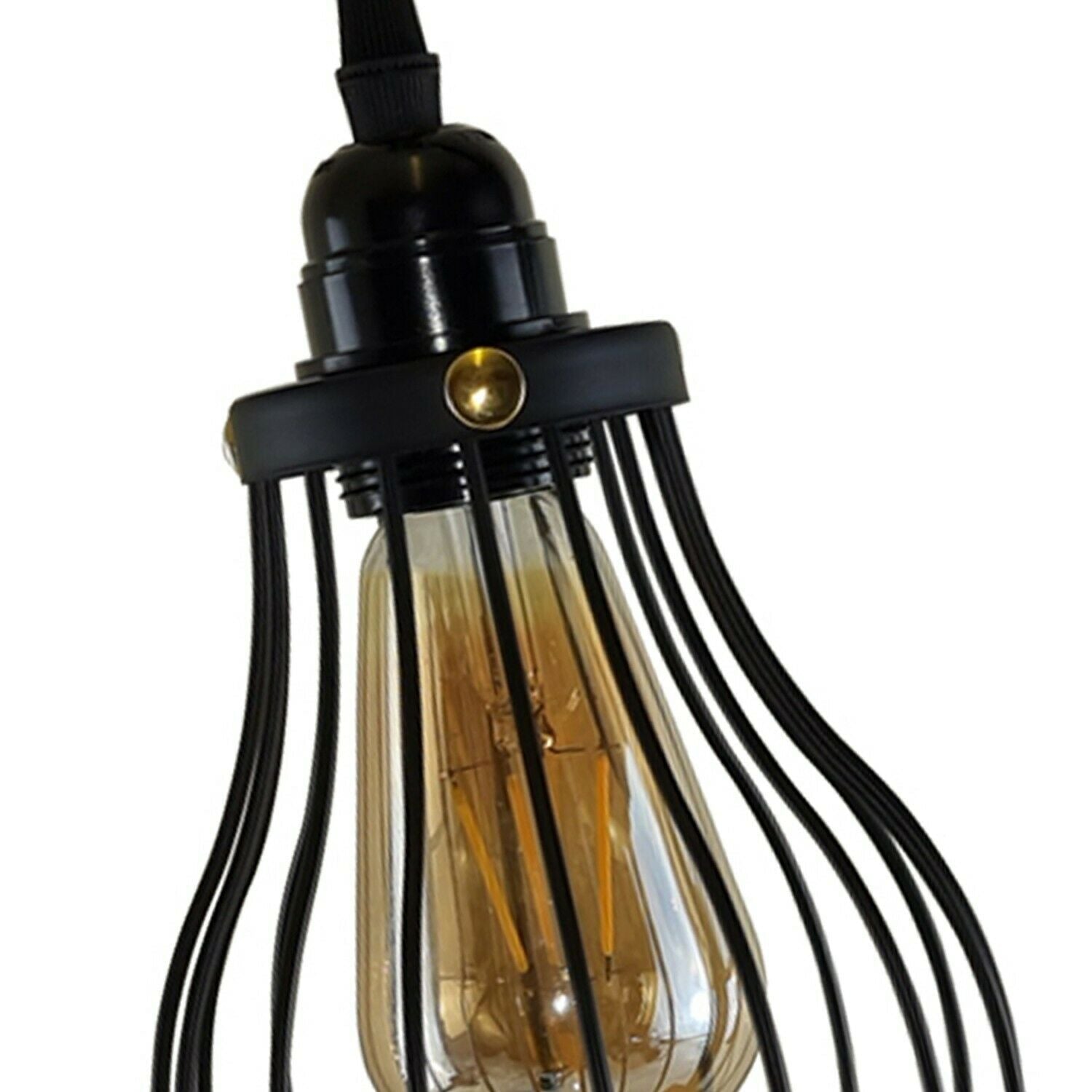 Industrial Vintage Retro Pipe Sconces Wall Light dome black Cage