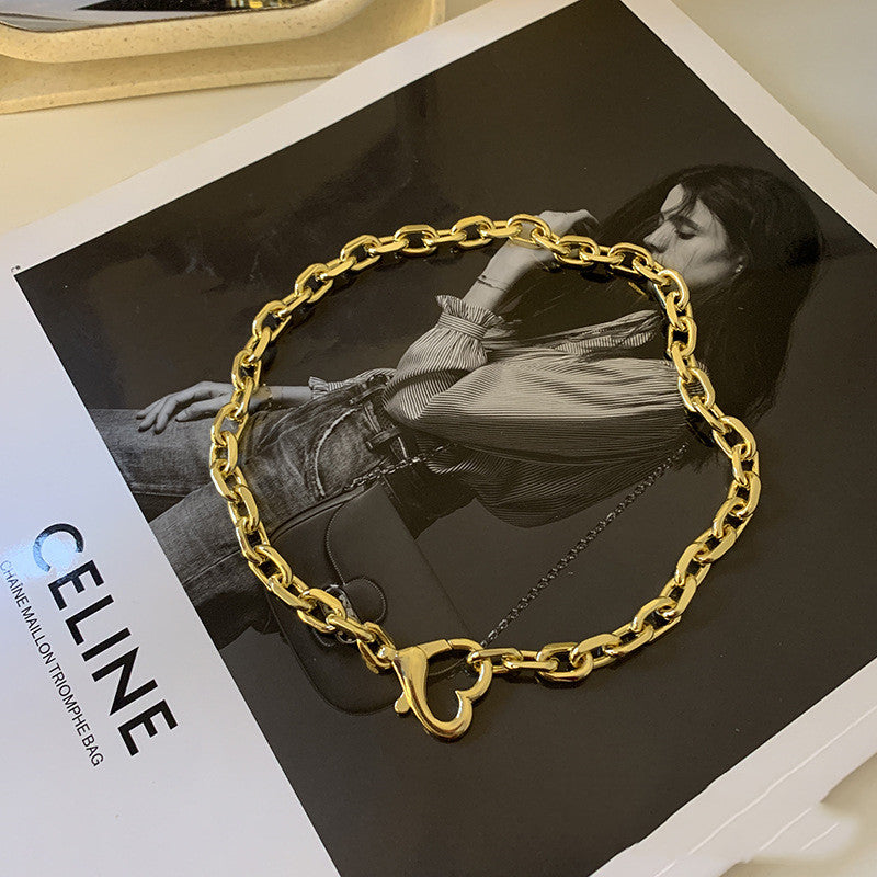 CD Letter Necklace Female European And American Fashion Hip-Hop Personality Wild Net Red Simple Temperament Short Clavicle Chain Jewelry Trend