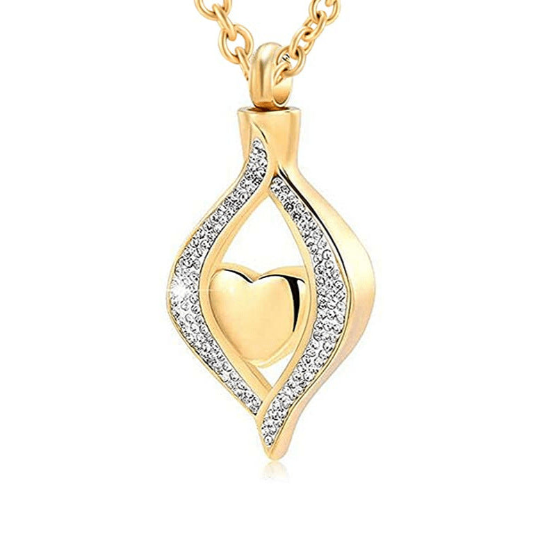Pet Ashes Jewelry Heart-shaped Stainless Steel Plating Jewelry Pendant