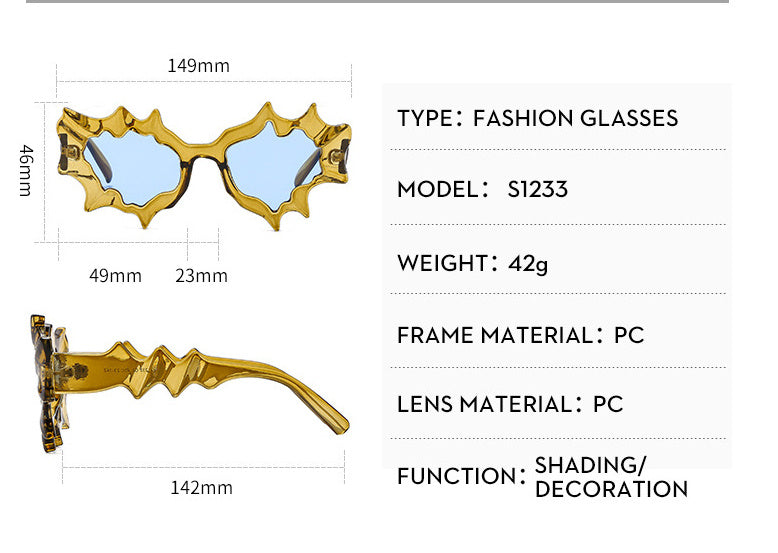 Personalized Special-shaped Mask Sunglasses Exaggerated Sunglasses Sun Glasses