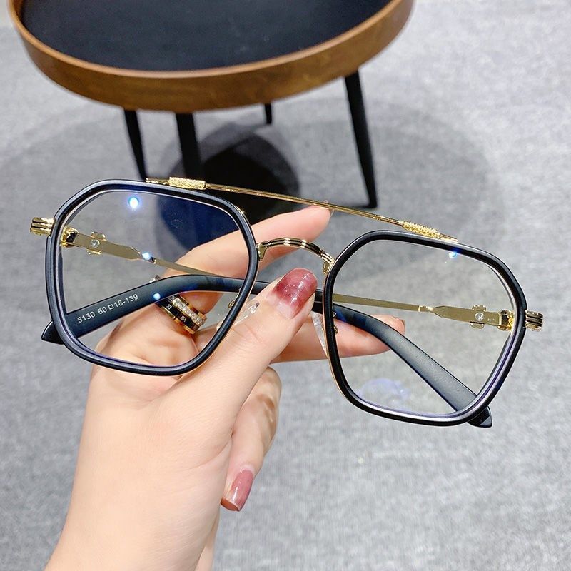 Retro Anti-blue Light Double Beam Optical Glasses