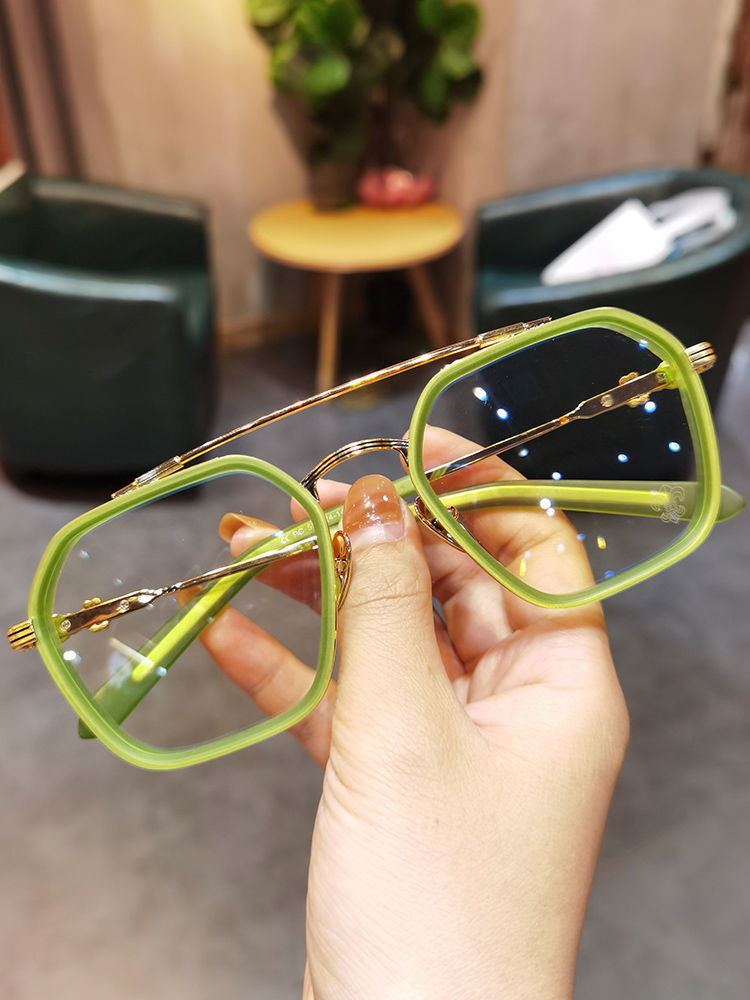 Retro Anti-blue Light Double Beam Optical Glasses