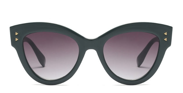 Oversized cool red cat eye sunglasses rivet square leopard glasses trendy designer retro sun glasses female shades for women