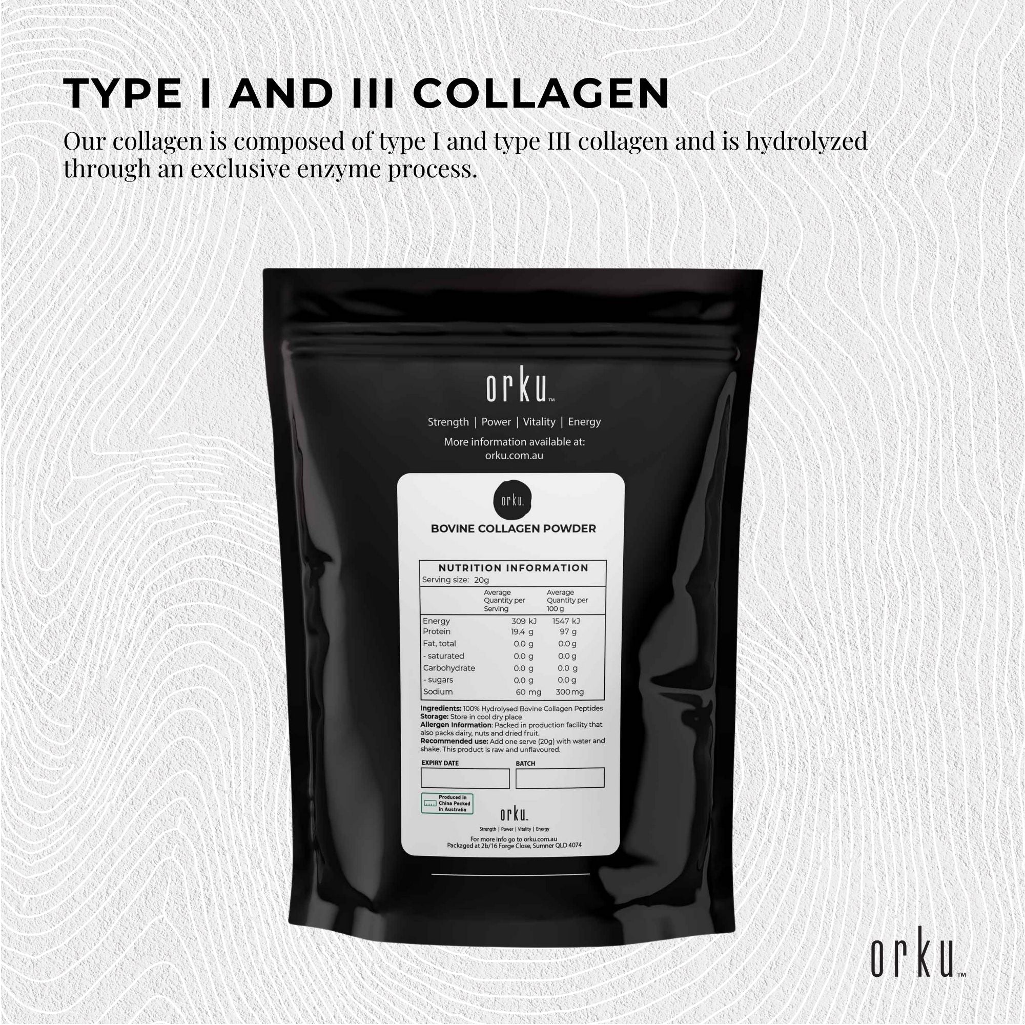 1Kg Collagen Powder - Bovine Hydrolysate Protein Peptide Supplement Unflavoured-3