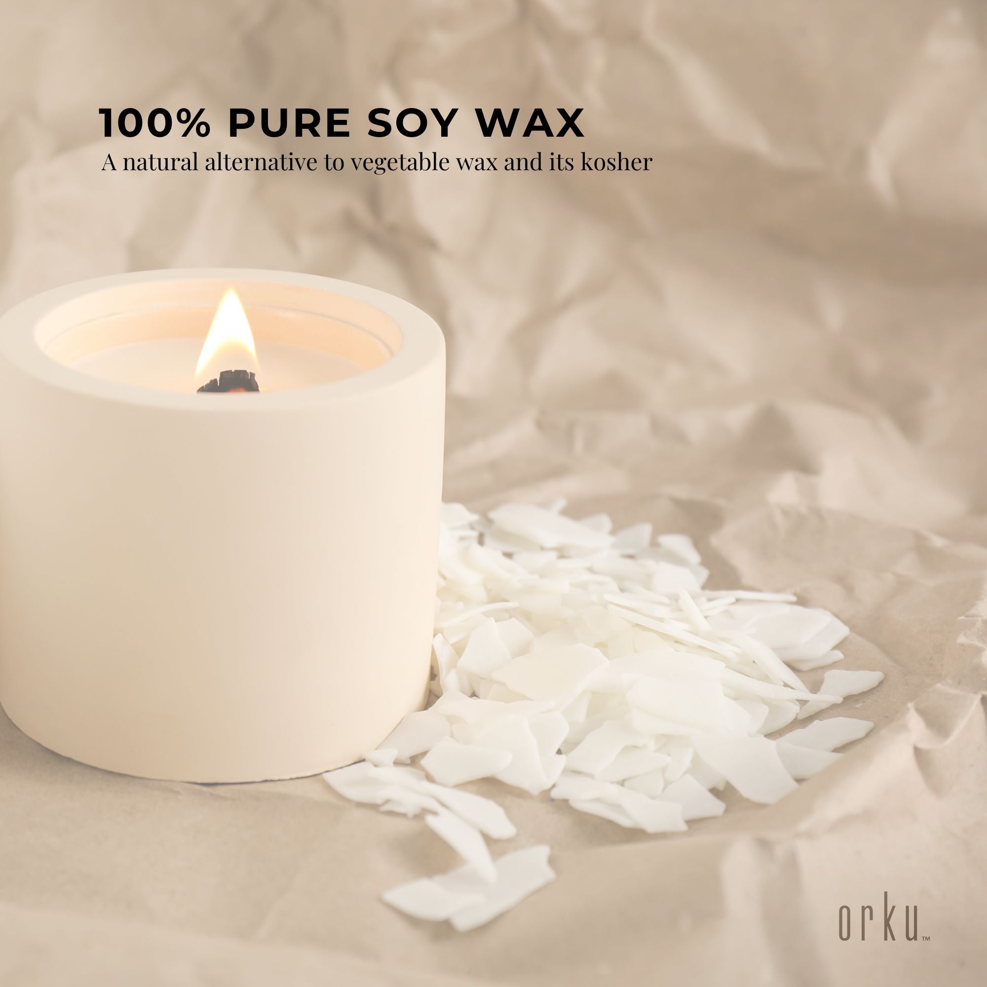 1Kg Golden 464 Soy Wax Flakes - 100% Pure Natural DIY Candle Melts Chips-4