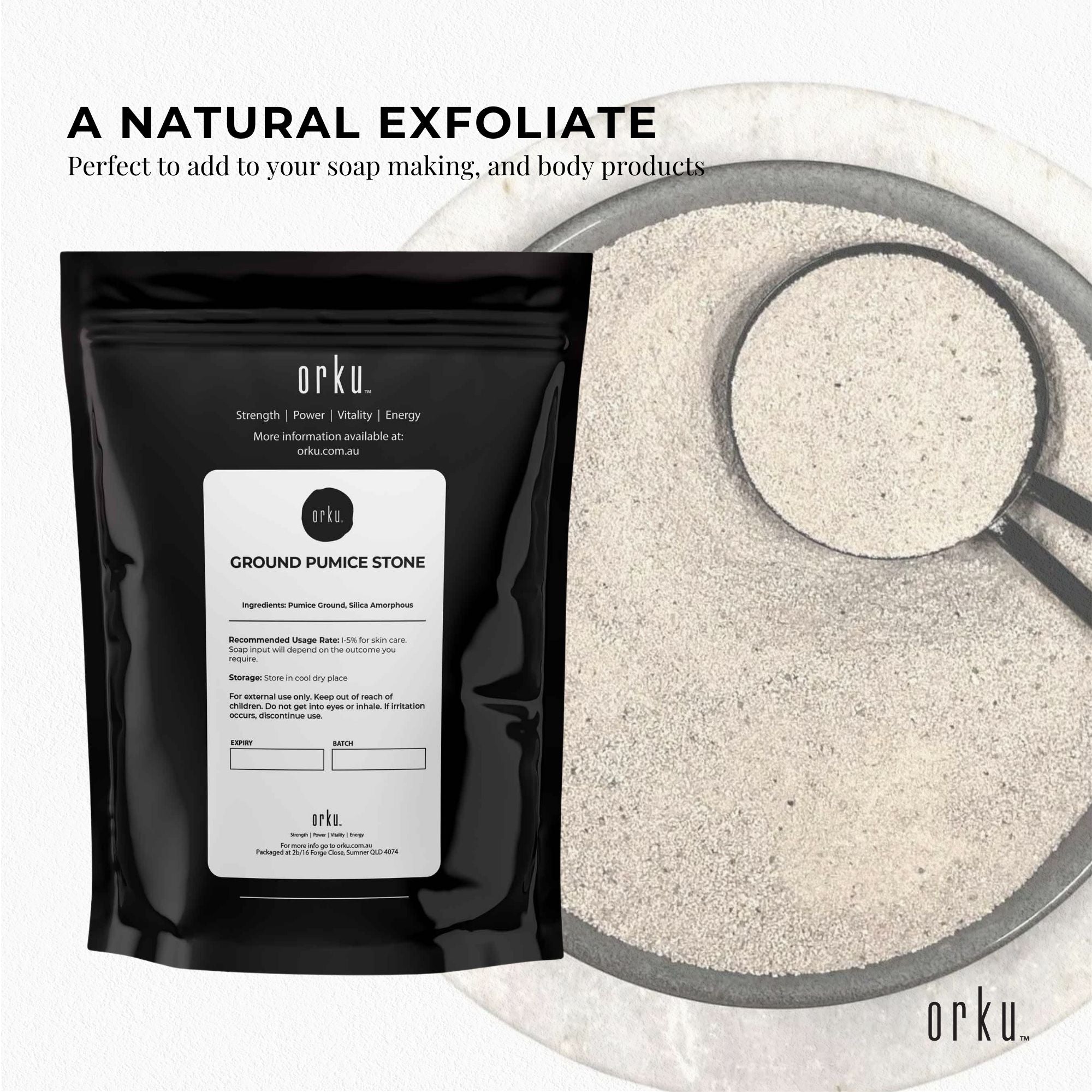 1Kg Ground Pumice Stone Granular Powder Eco Exfoliant Body Scrub Soap Additive-3
