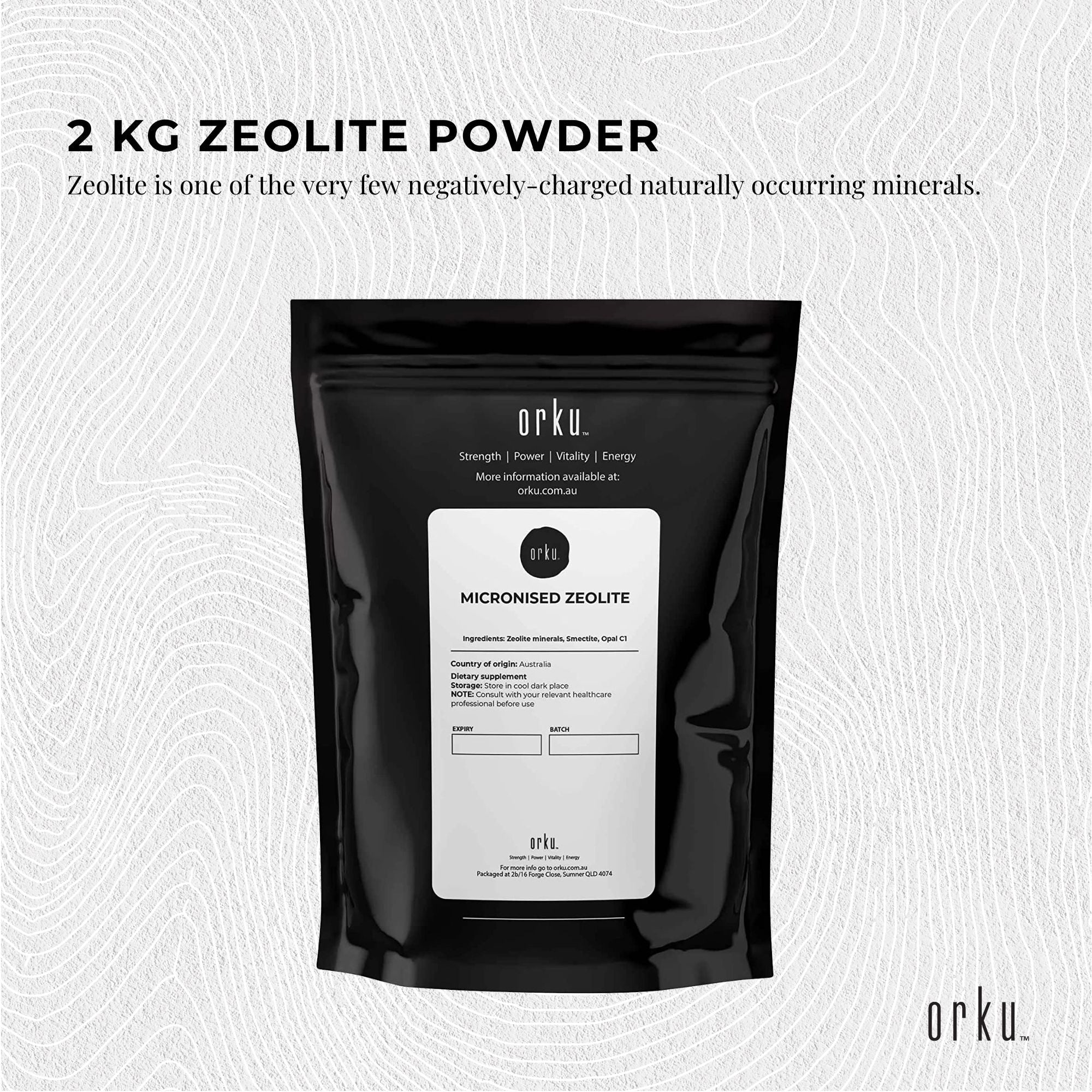 1Kg Pure Micronised Zeolite Powder Supplement Micronized Volcamin Clinoptilolite-3