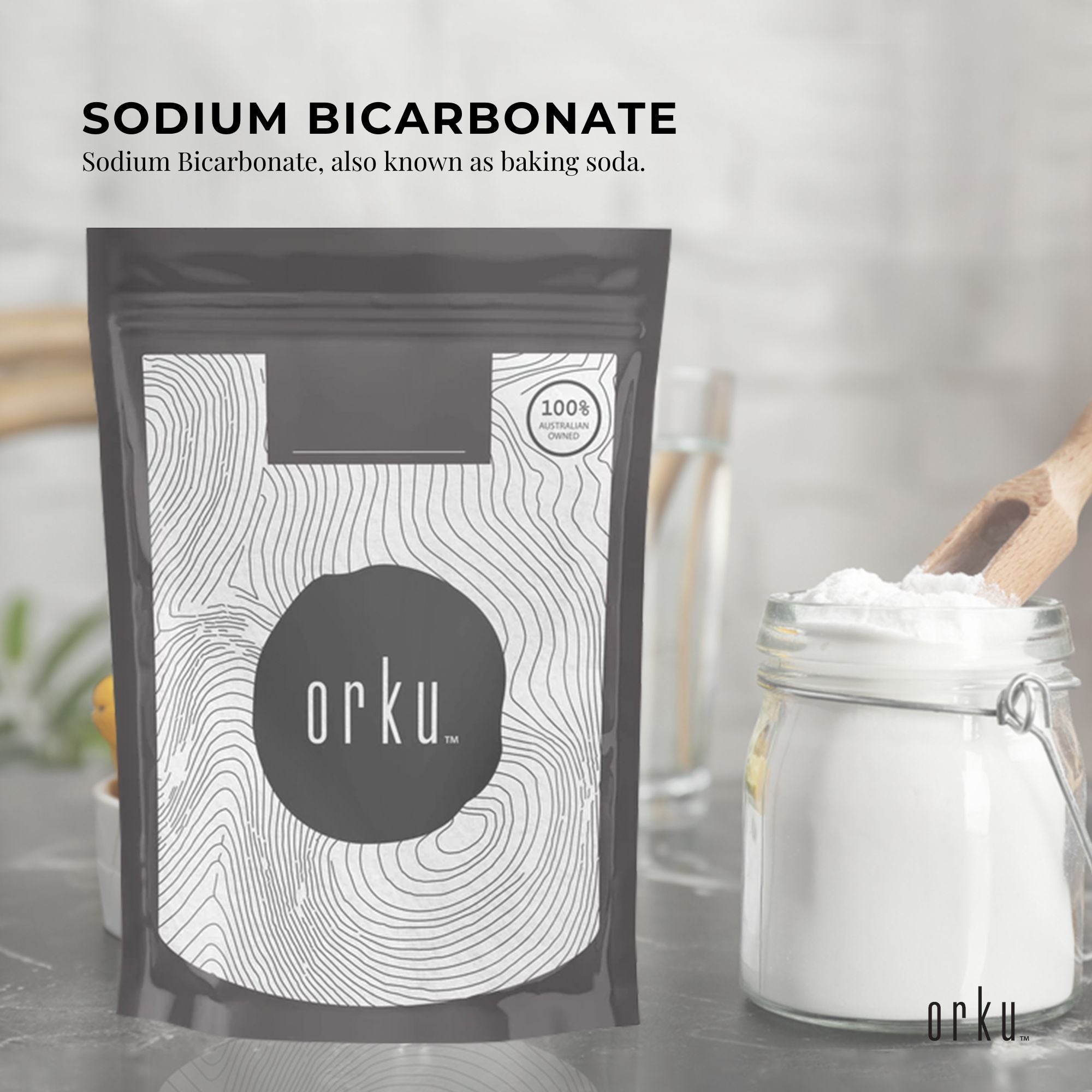 1Kg Sodium Bicarbonate - Food Grade Bicarb Baking Soda Hydrogen Carbonate Powder-2