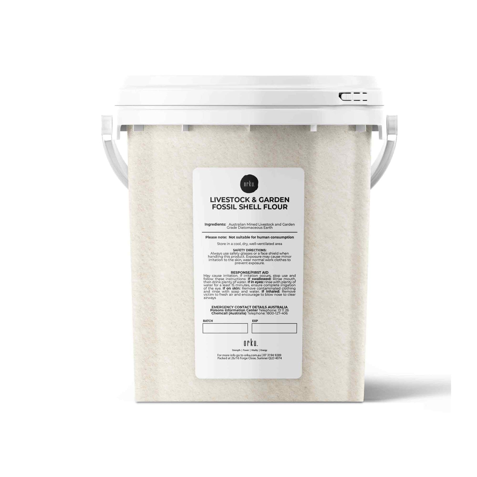 Orku 700g Fossil Shell Flour Tub - Livestock Garden Diatomaceous Earth-0
