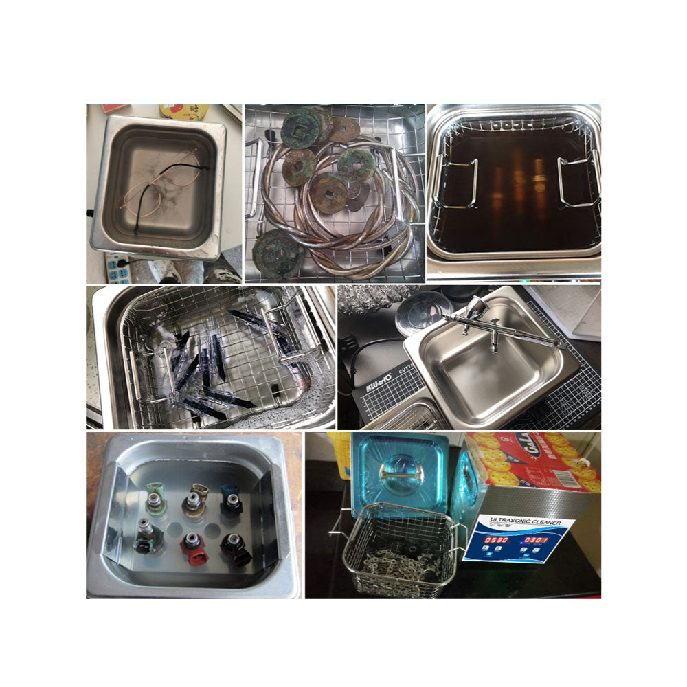 1.3L Digital Ultrasonic Cleaner Jewelry Ultra Sonic Bath Degas Parts Cleaning-7