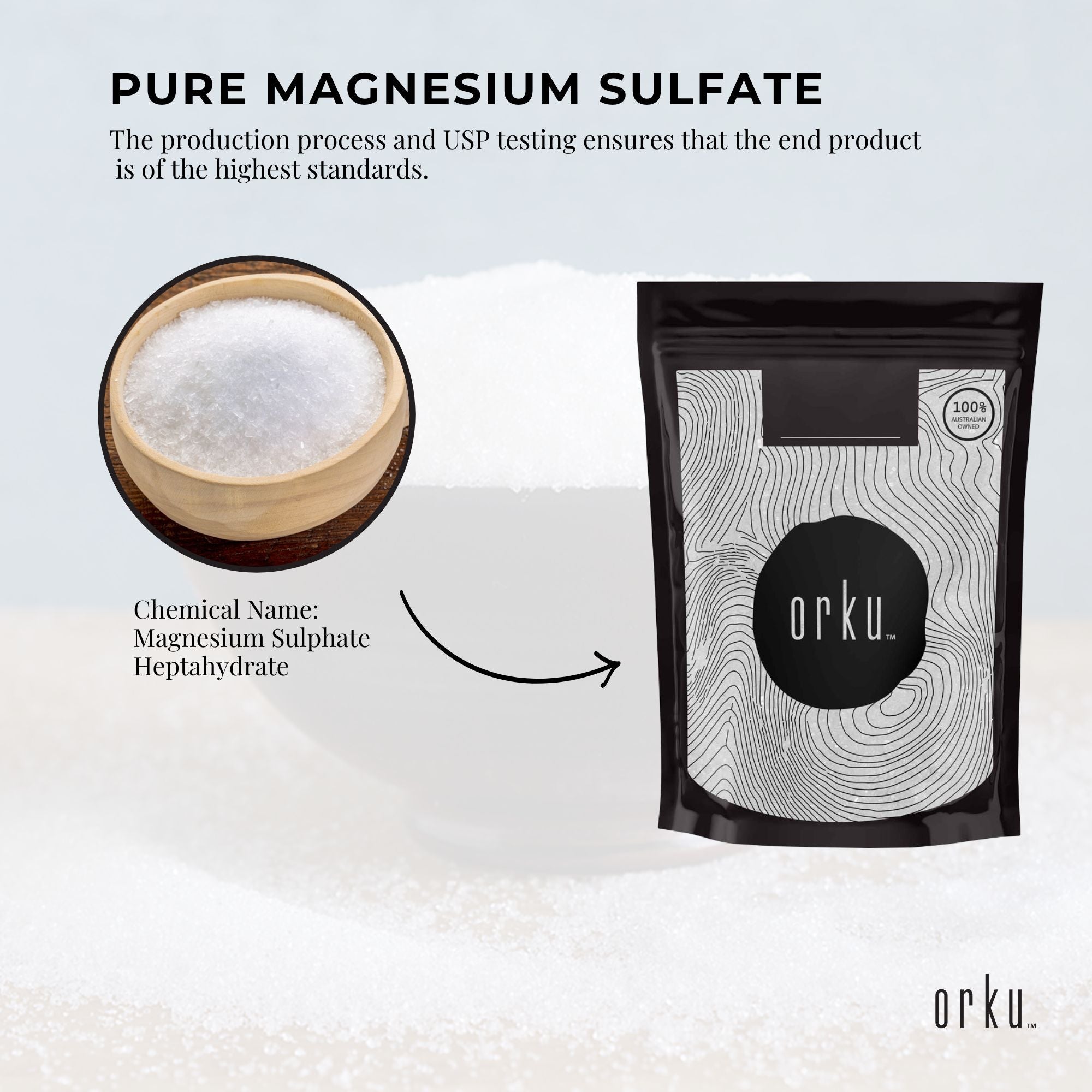1kg USP Epsom Salt Pharmaceutical Grade - Magnesium Sulfate Body Bath Salts-5
