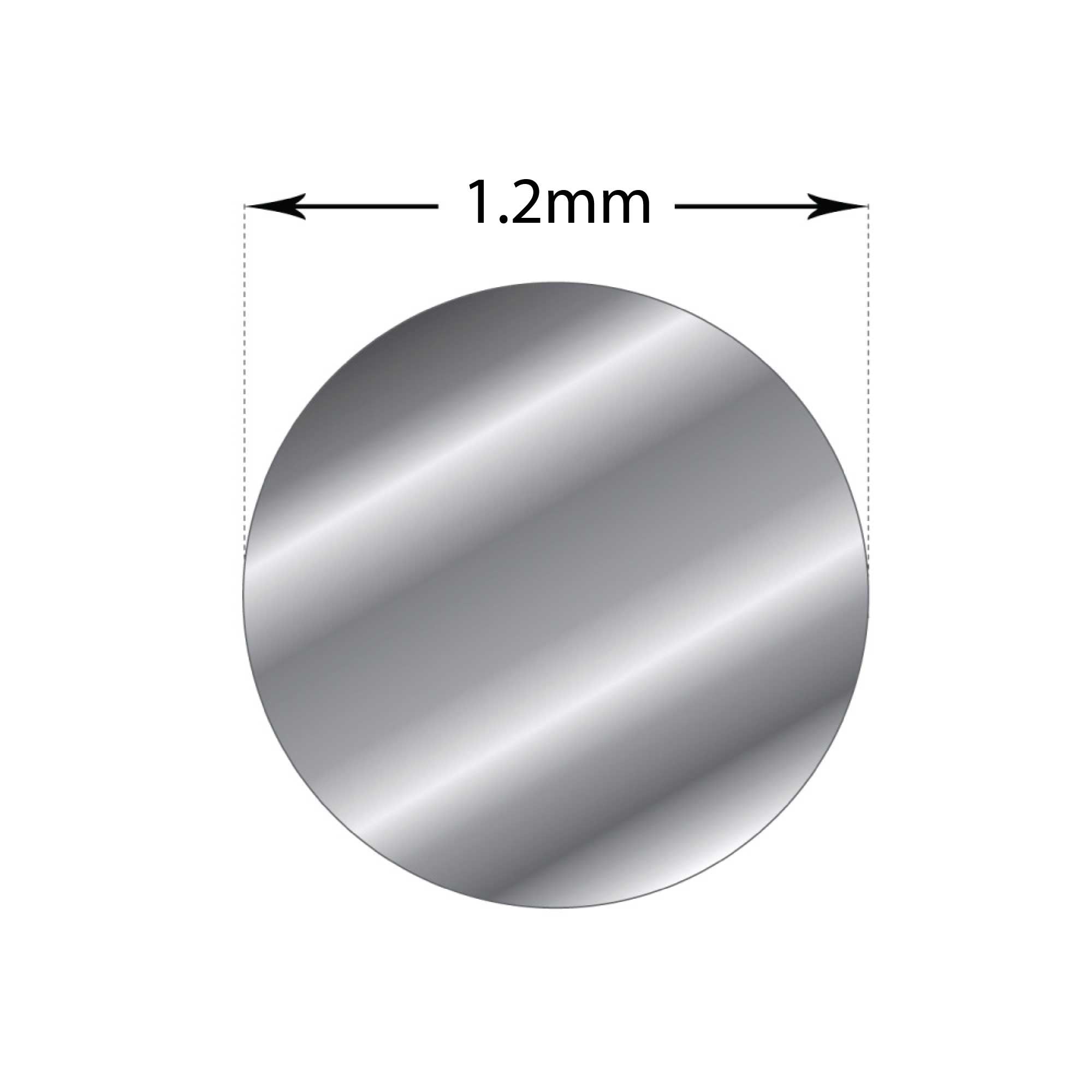 1m Sterling Silver 1.2mm - Soft Round Wire Rod 17 Gauge Jewellery Bead-1