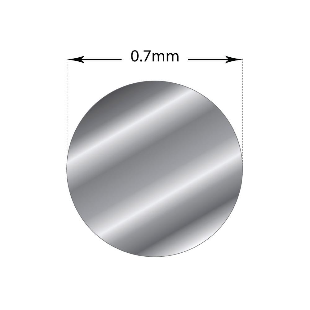 20cm Sterling Silver 0.7mm - Hard Round Wire Rod 21 Gauge Jewellery Bead-1