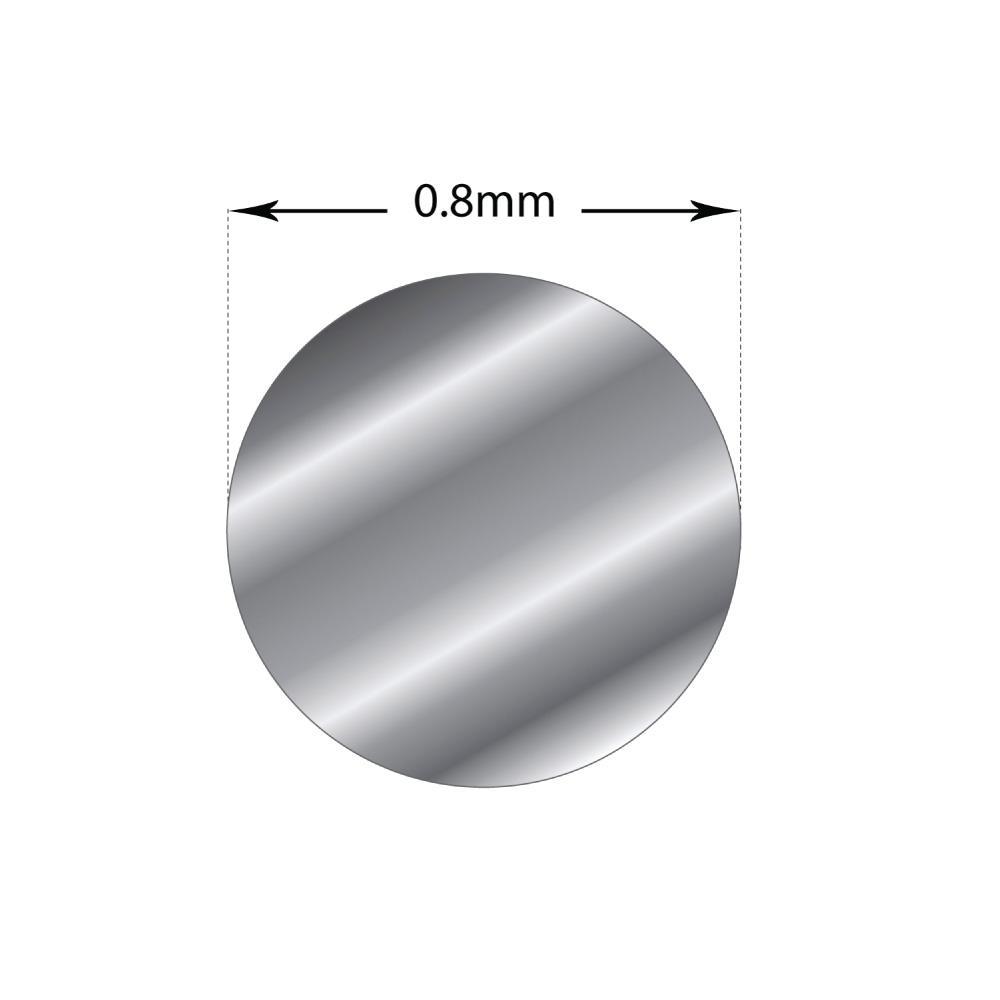 20cm Sterling Silver 0.8mm - Soft Round Wire Rod 20 Gauge Jewellery Bead-1