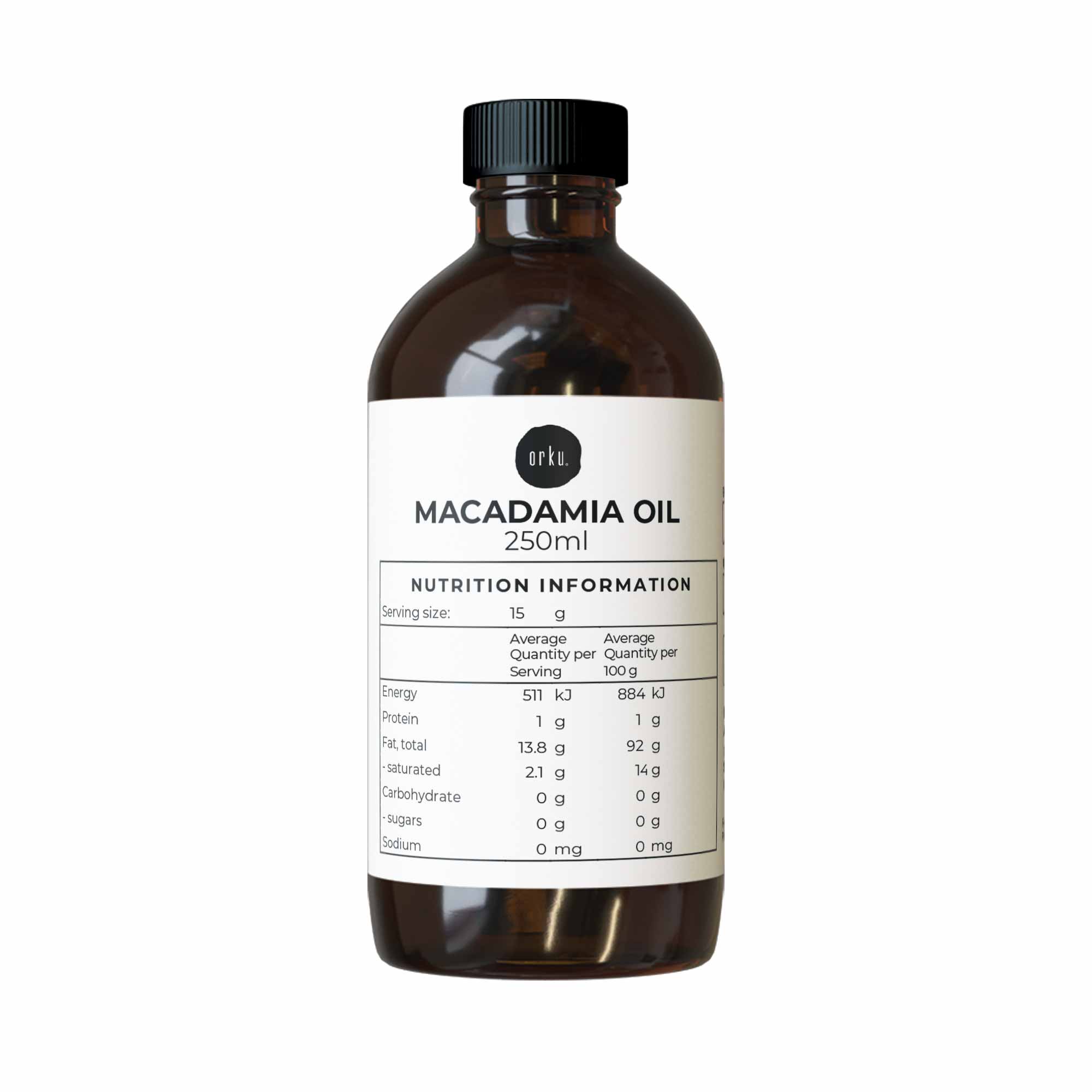 250ml Macadamia Oil - Natural Cold Pressed Food Grade 100% Pure Cooking Oils-0
