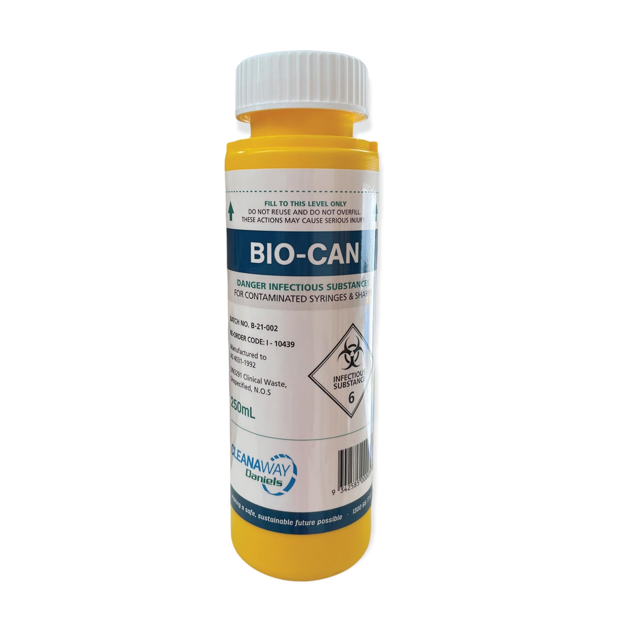 250ml Sharps Container Needle Biohazard Bin Disposal - Medical Waste Box-0