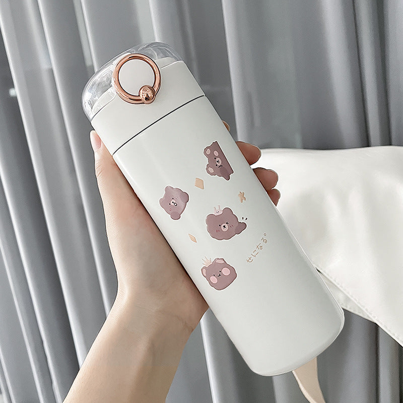 Water Bottle Cup Female Cute Girl Bottle With Straw High Value