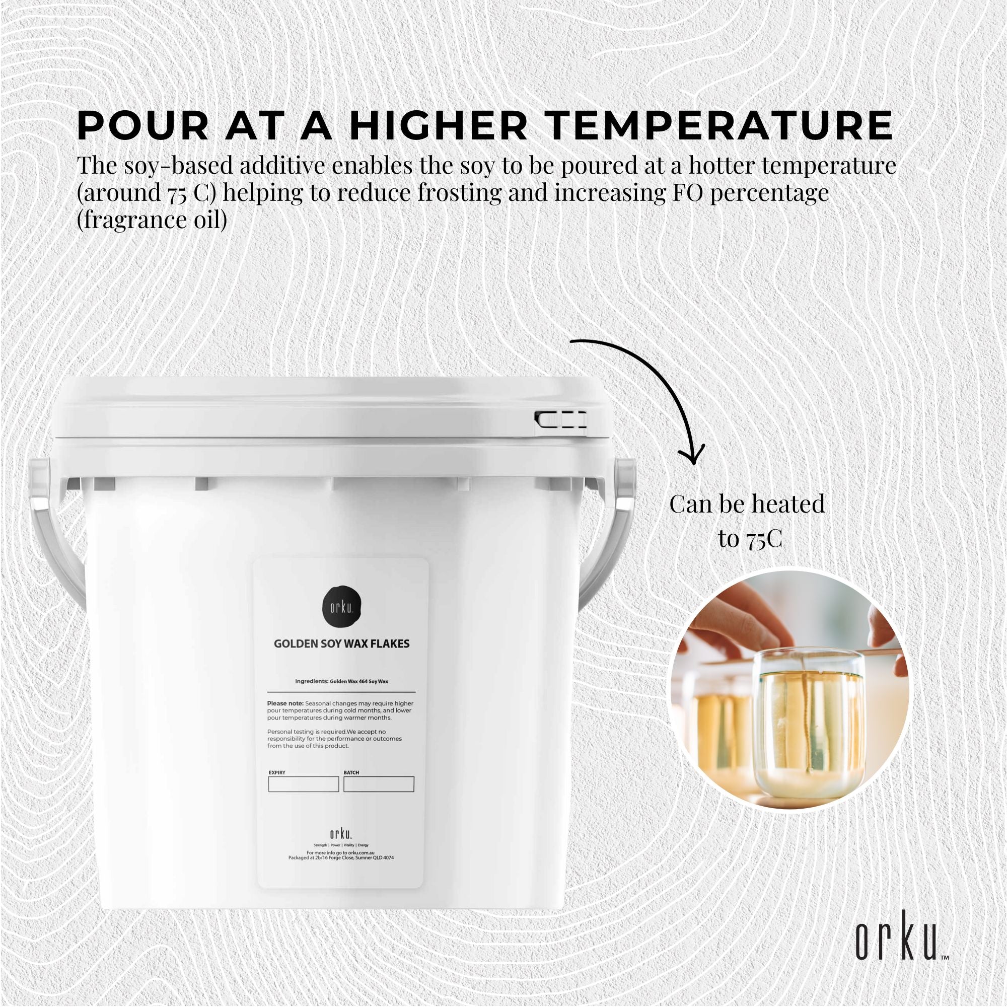 2Kg Golden 464 Soy Wax Flakes Bucket - 100% Pure Natural DIY Candle Melts Chips-5