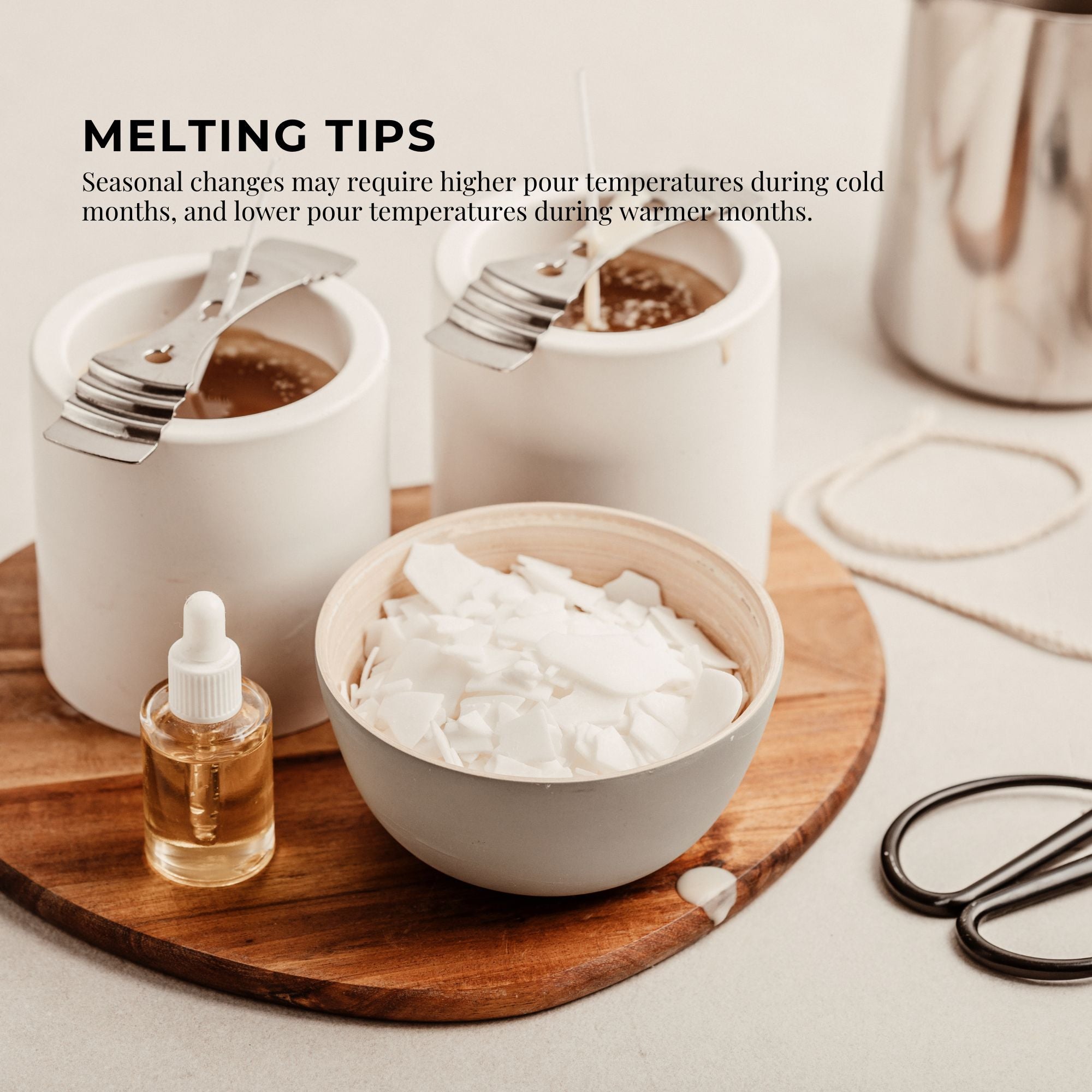 2Kg Golden 464 Soy Wax Flakes Bucket - 100% Pure Natural DIY Candle Melts Chips-6