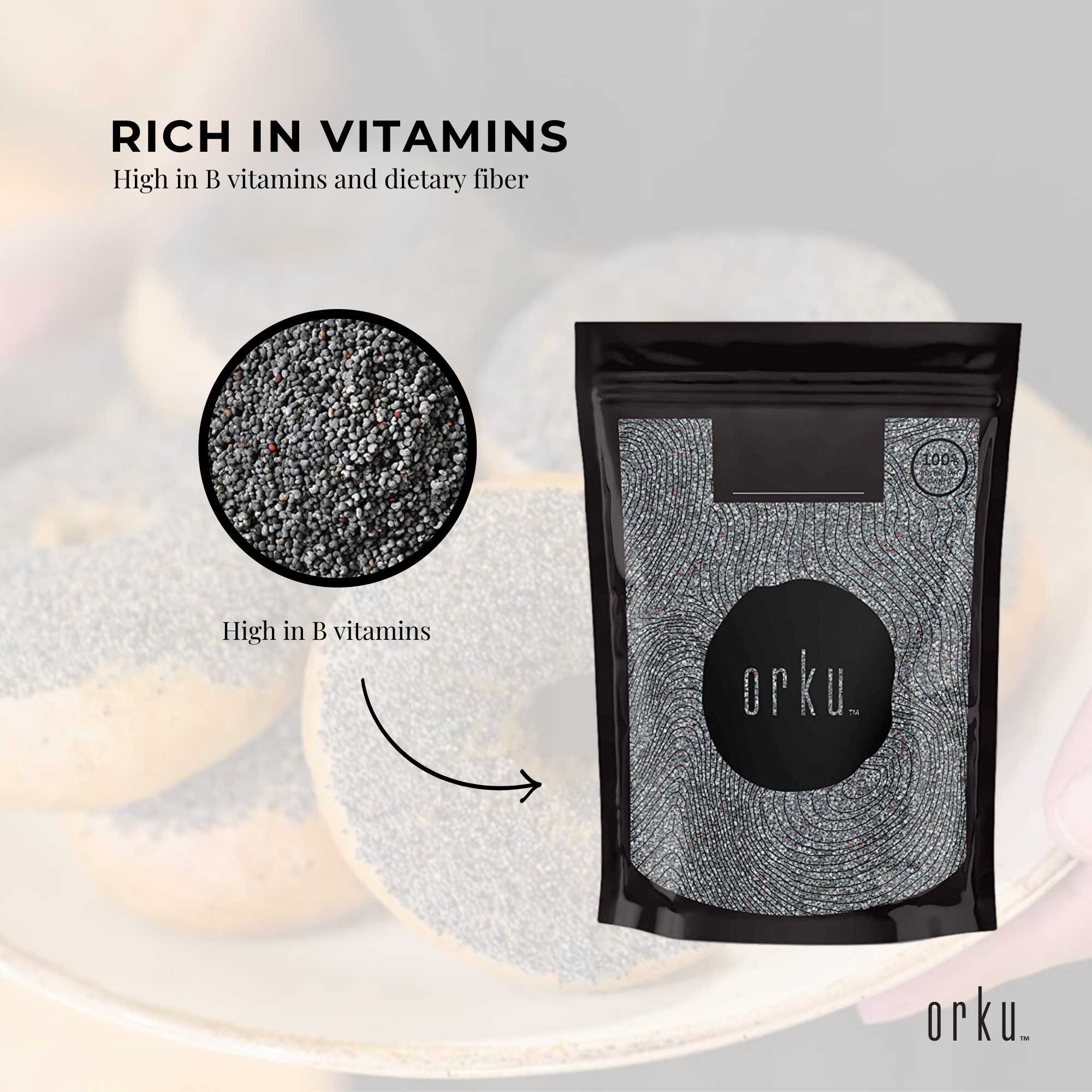 2Kg Poppy Seeds Pouch Blue Unwashed 100% Australian Food Baking Cooking Mineral-2