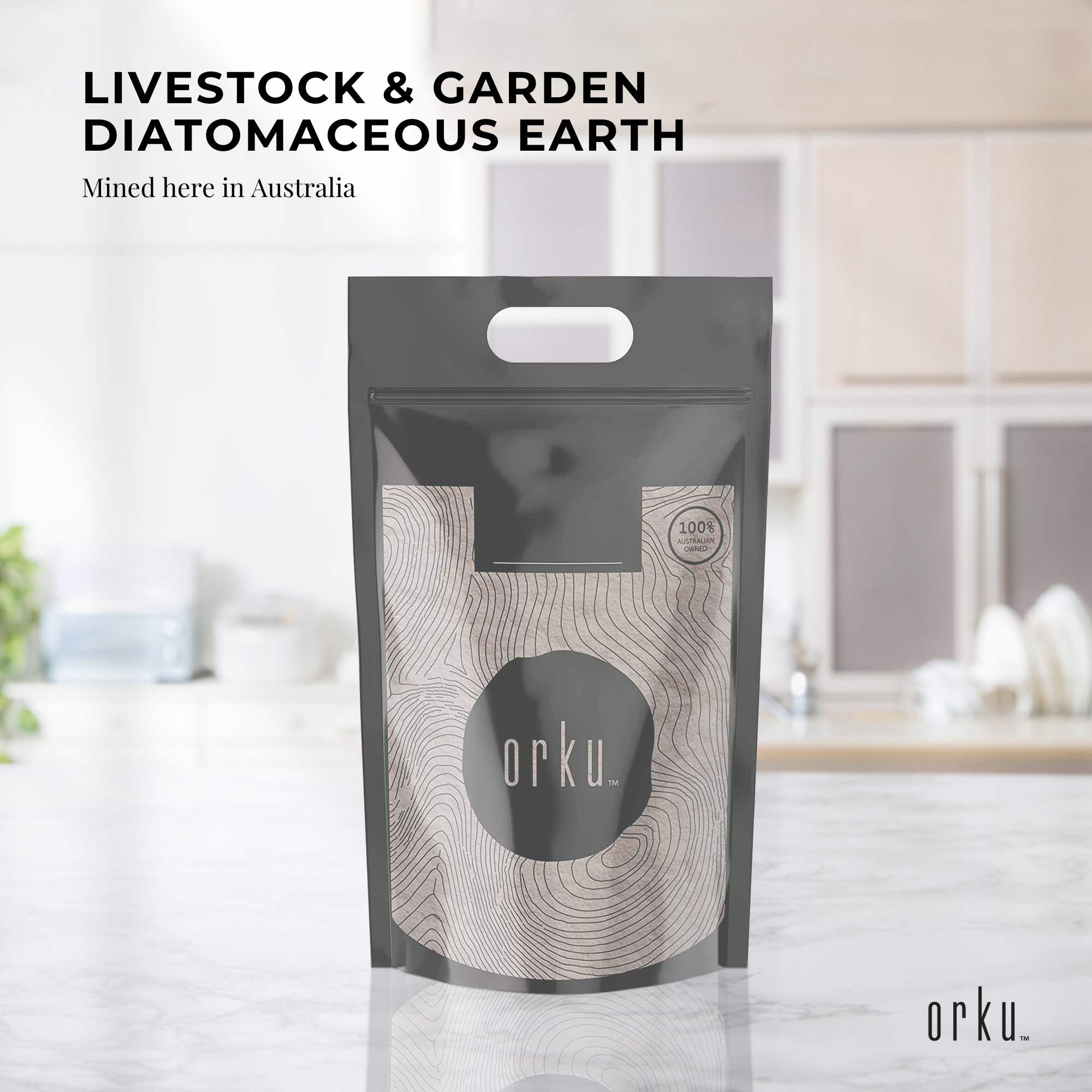 Orku 5Kg Fossil Shell Flour - Livestock Garden Pet Diatomaceous Earth-2