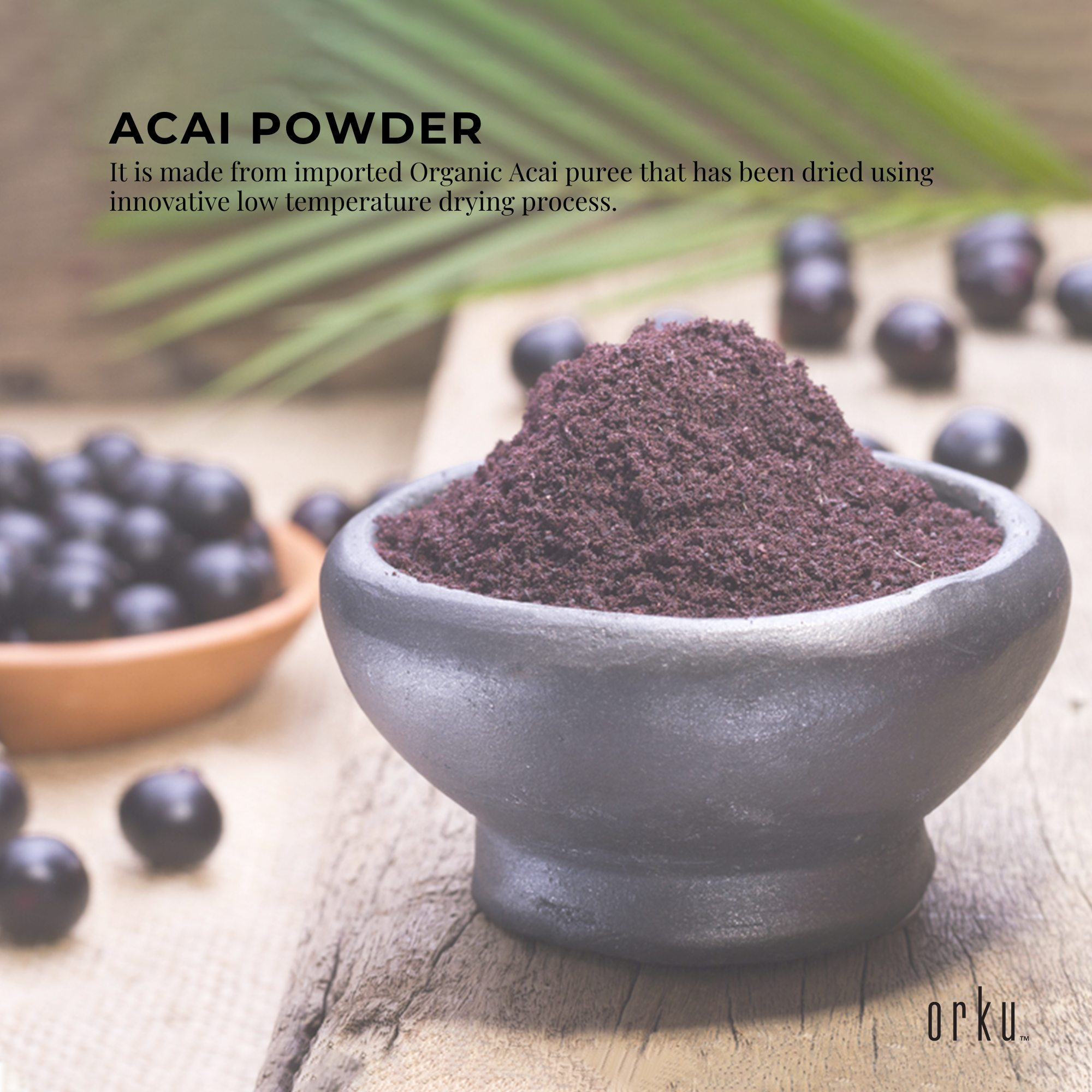 2.5kg Acai Powder Bucket 100% Organic - Pure Superfood Amazon Berries-2