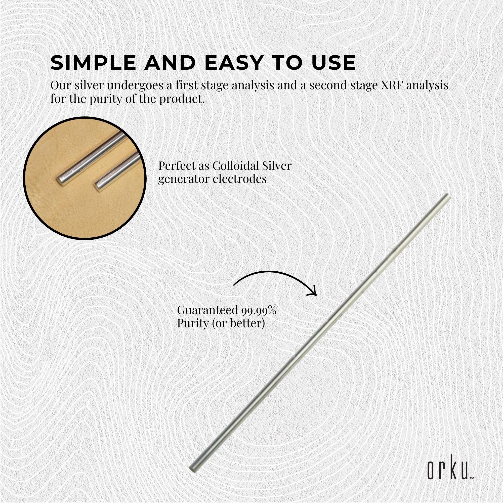 2x 7" Silver Rods 12 Gauge 99.99% High Purity Fine Soft Wire Colloidal Electrode-4