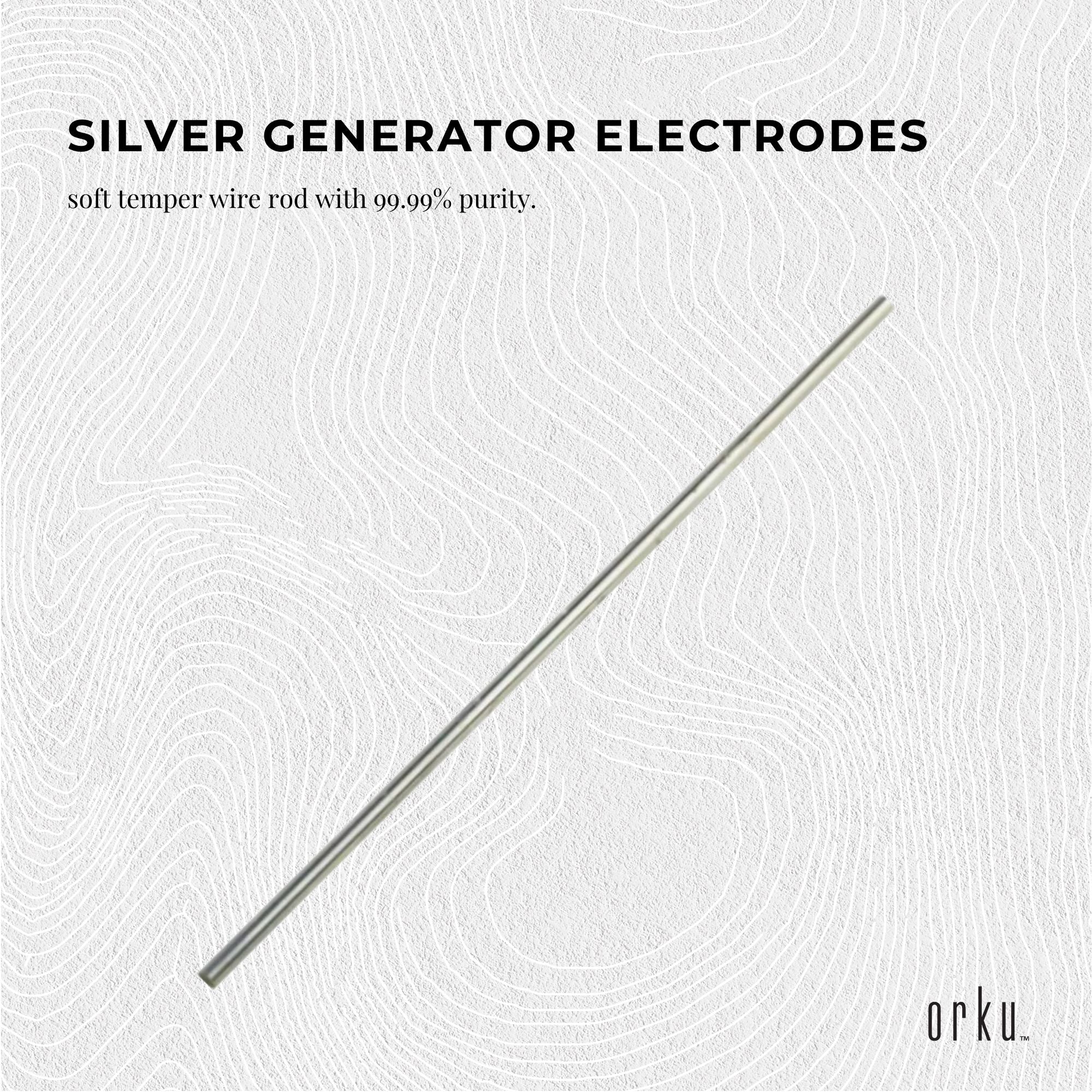 2x 8" Silver Rods 18 Gauge 99.99% High Purity Fine Soft Wire Colloidal Electrode-2
