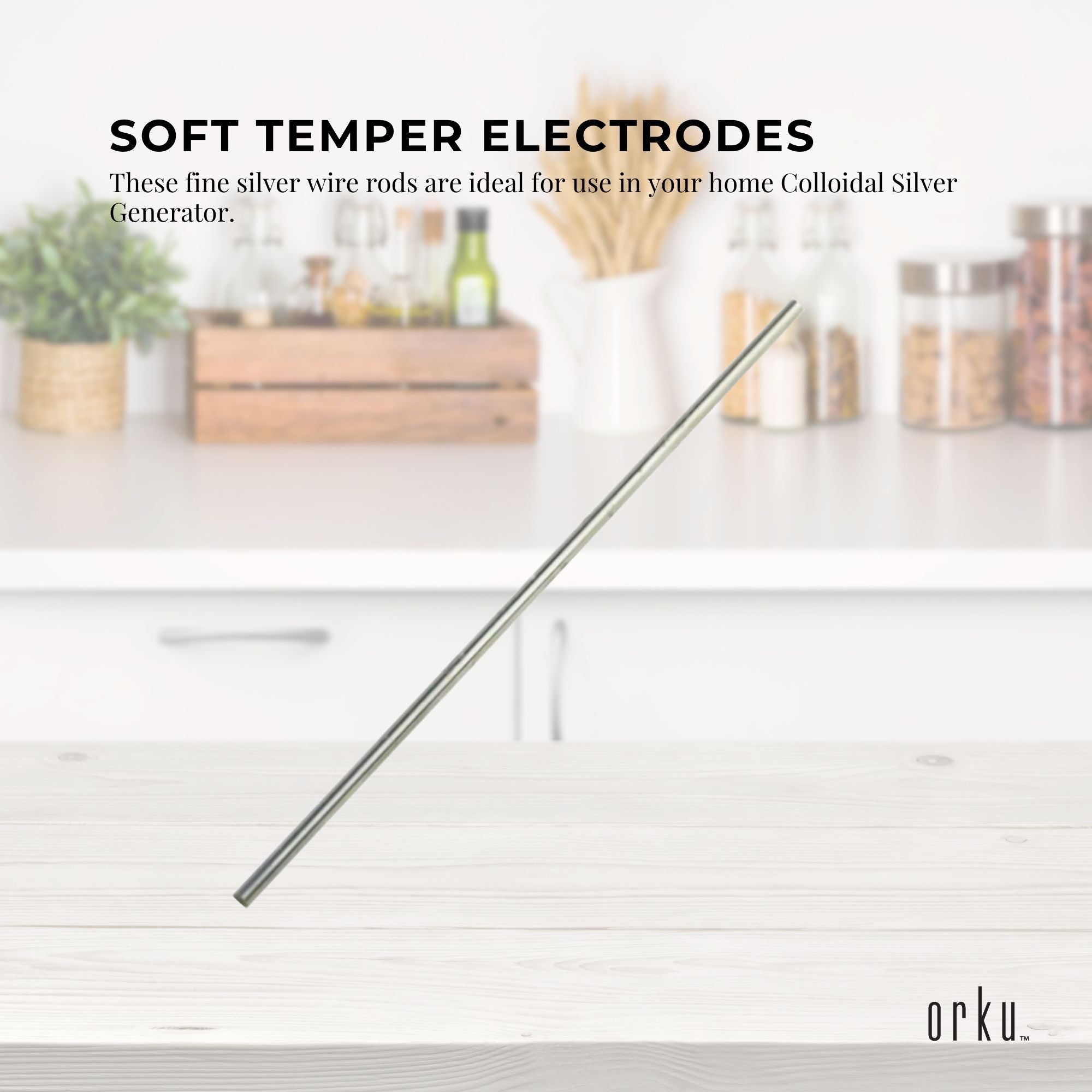 2x 8" Silver Rods 18 Gauge 99.99% High Purity Fine Soft Wire Colloidal Electrode-5