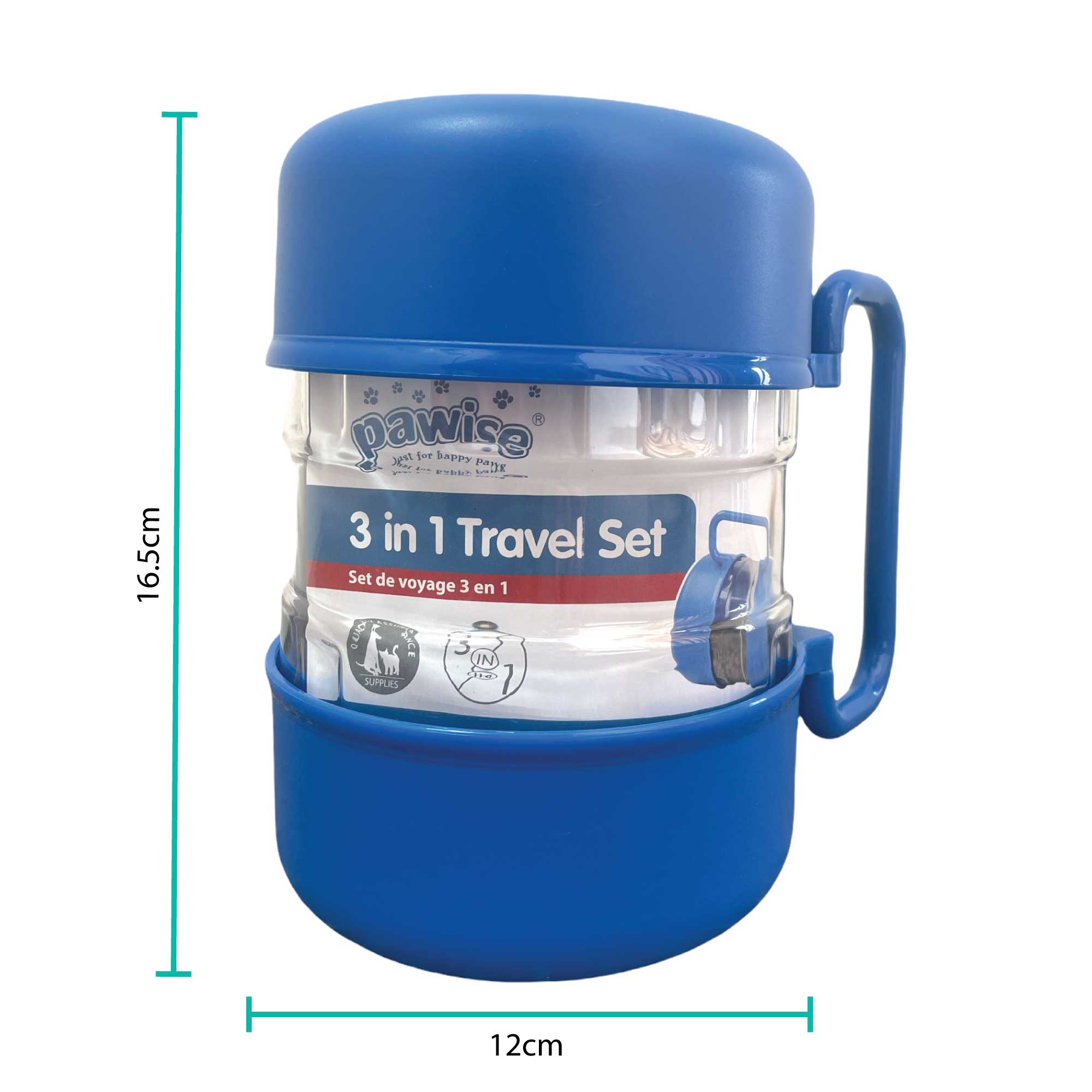3 In 1 Pet Travel Food Water Bowl Set Dog Cat Portable Feeding Carry Container-2