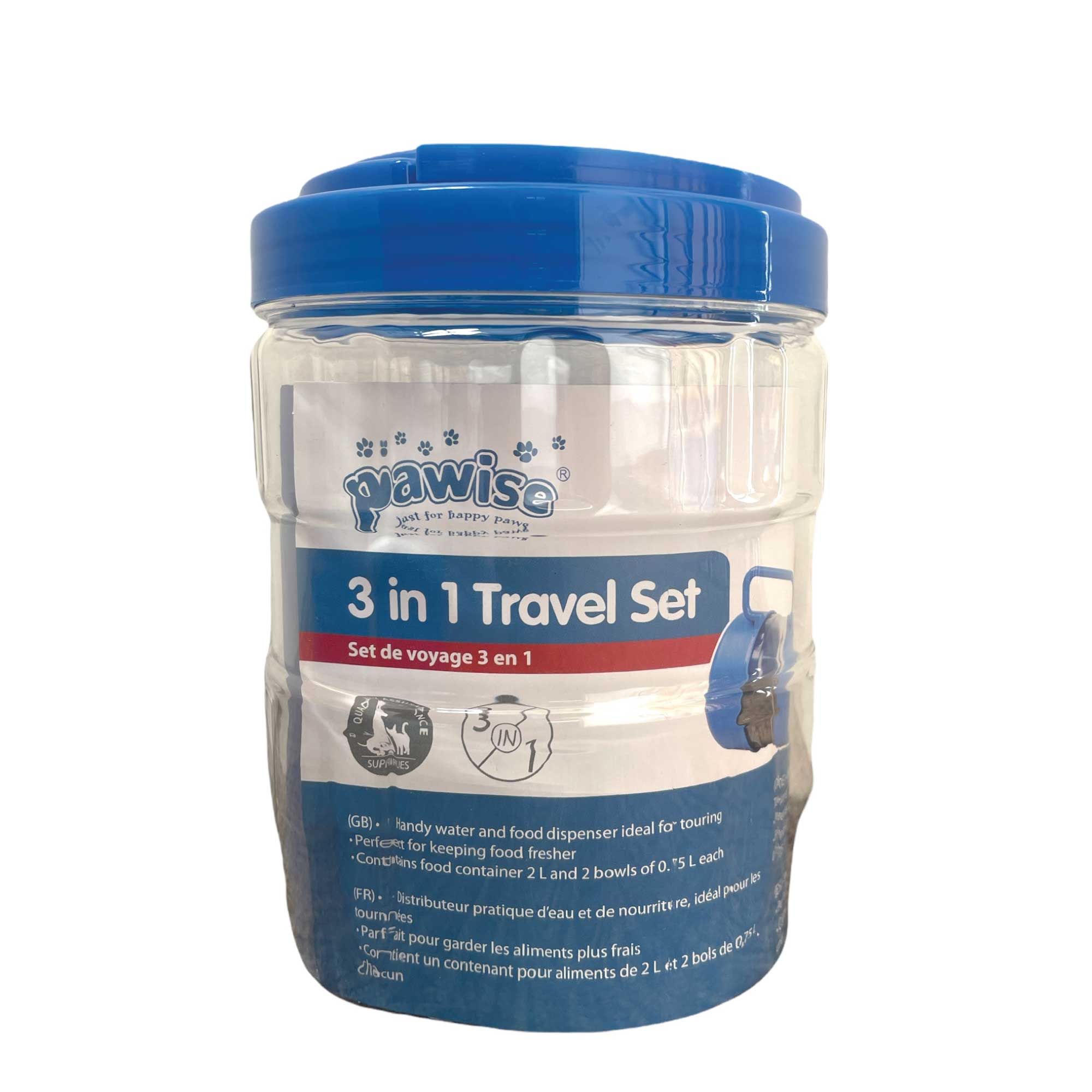 3 In 1 Pet Travel Food Water Bowl Set Dog Cat Portable Feeding Carry Container-5