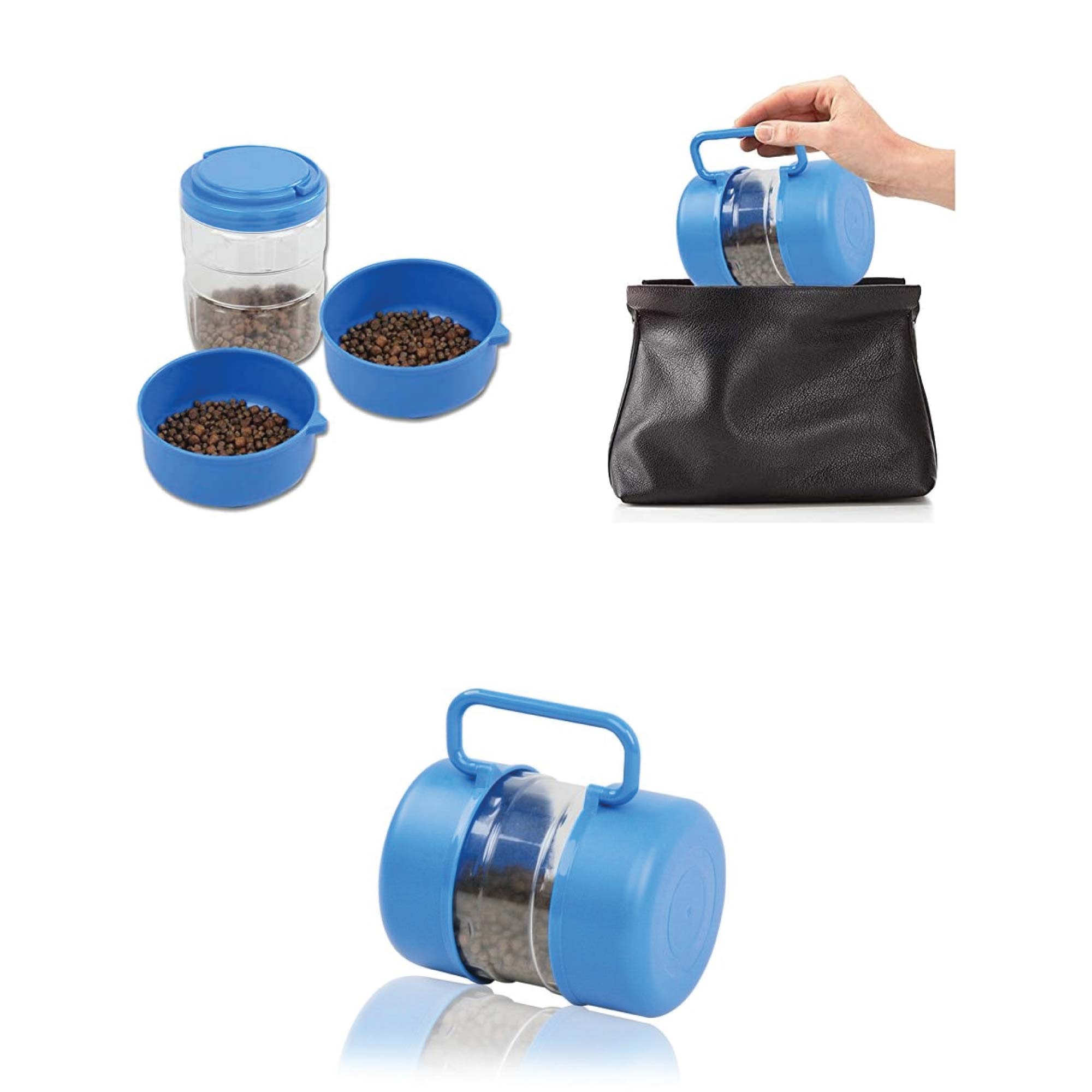3 In 1 Pet Travel Food Water Bowl Set Dog Cat Portable Feeding Carry Container-6