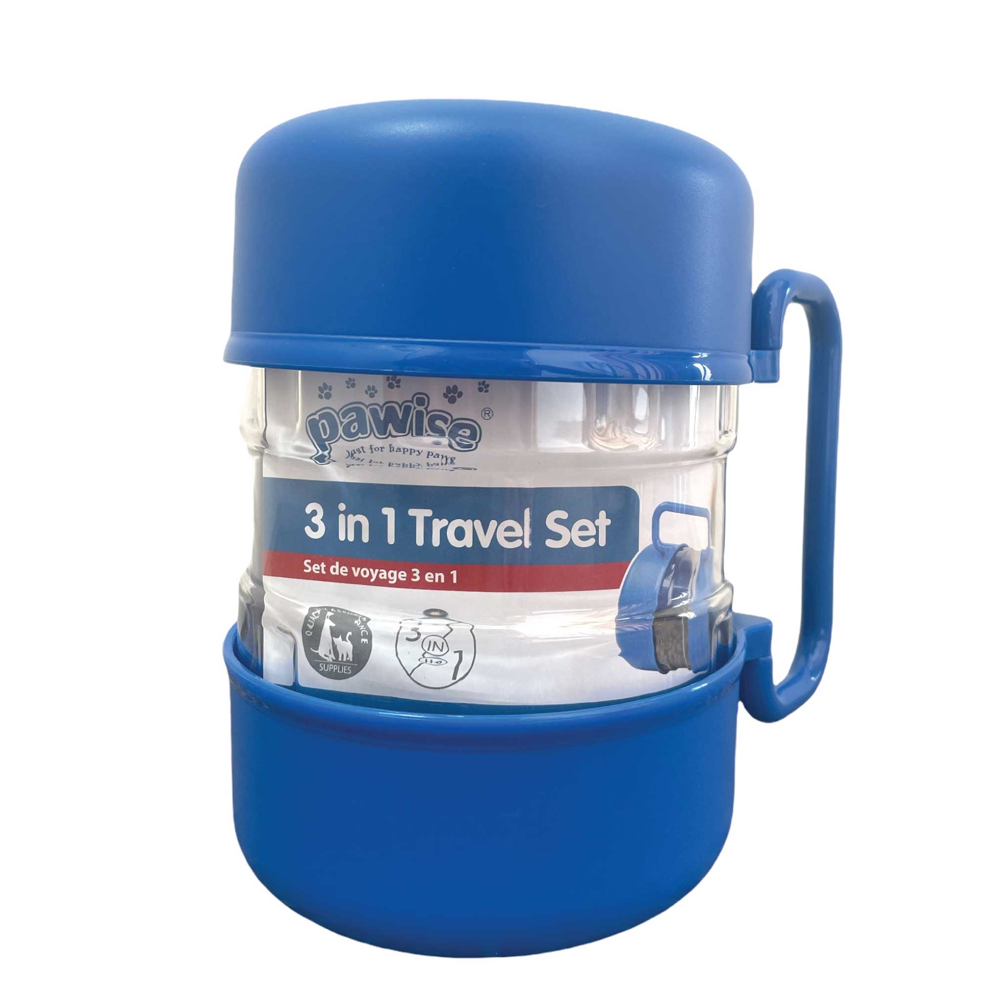 3 In 1 Pet Travel Food Water Bowl Set Dog Cat Portable Feeding Carry Container-0